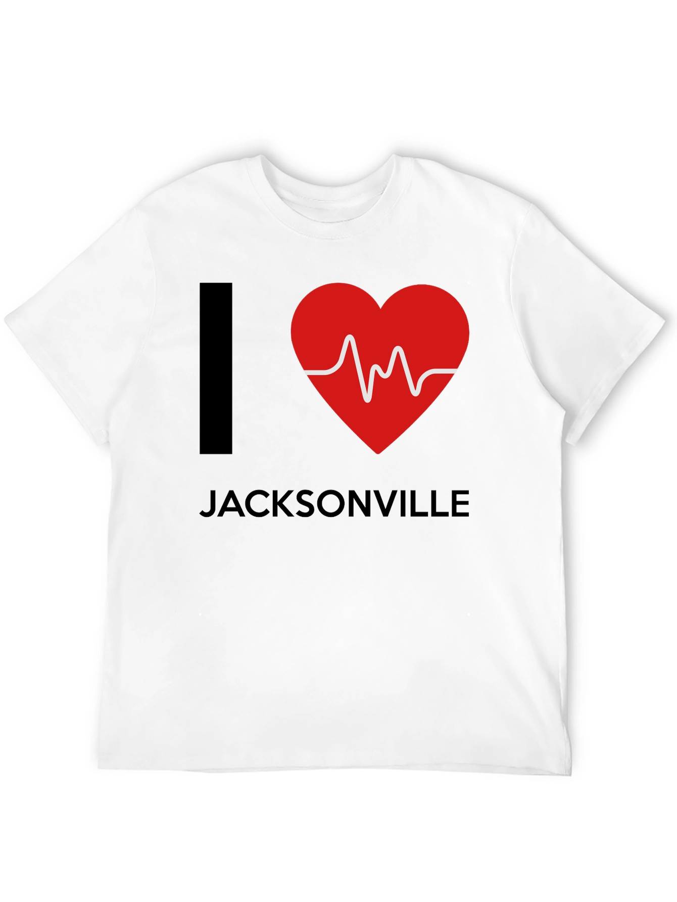 I Love Jacksonville Graphic Tee - Black Cotton T-Shirt
