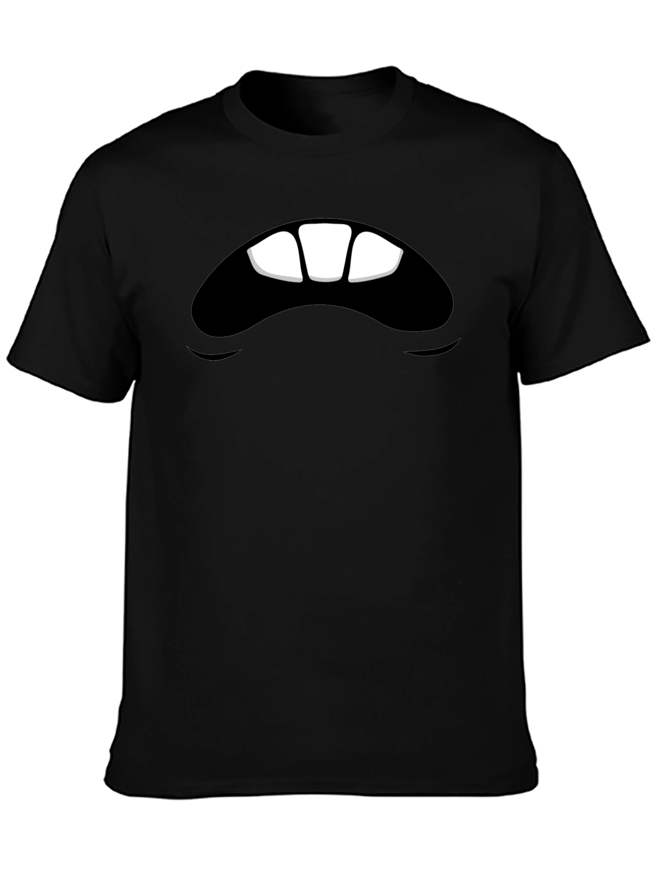 Monster Mouth Graphic Tee - Black Novelty Shirt