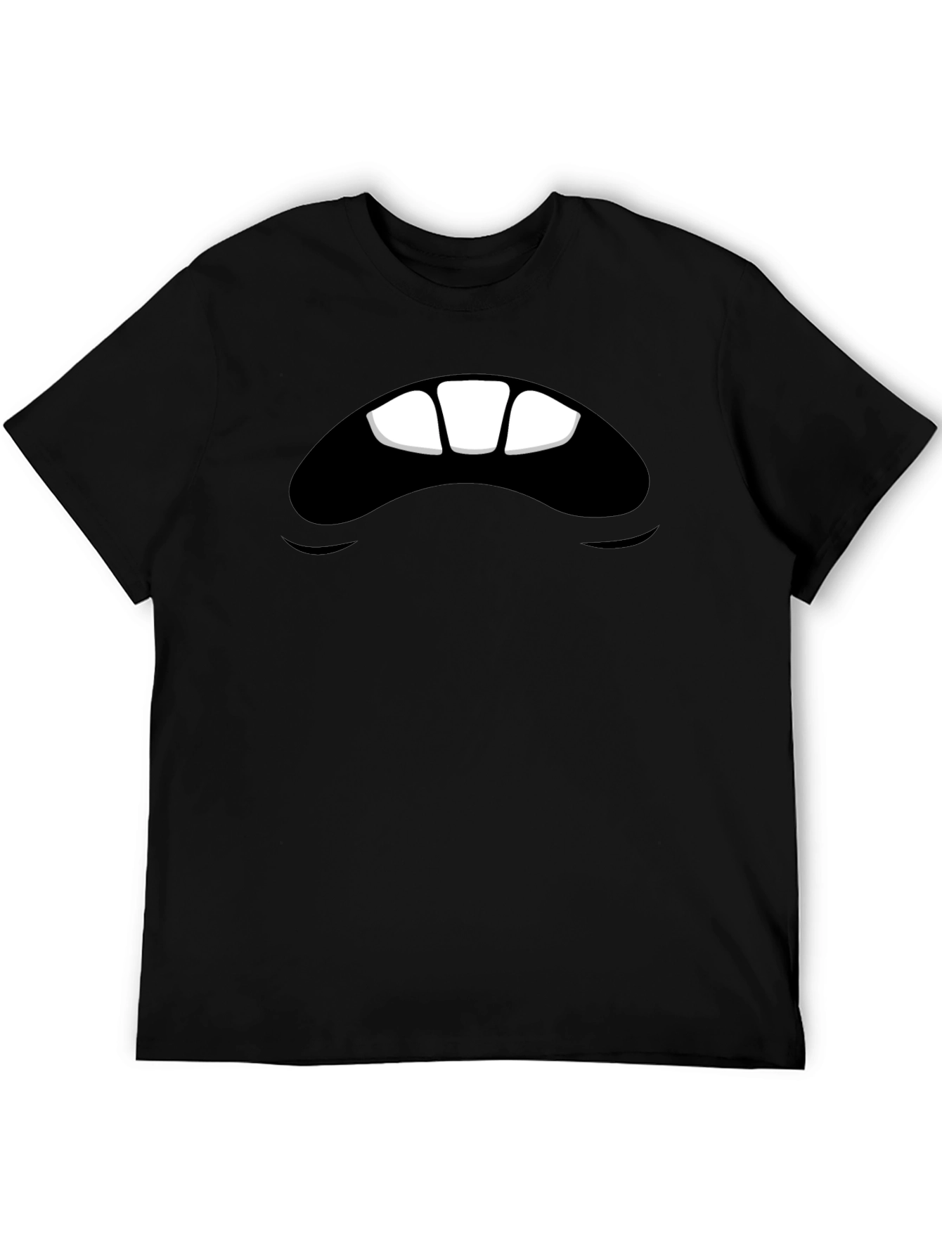 Monster Mouth Graphic Tee - Black Novelty Shirt