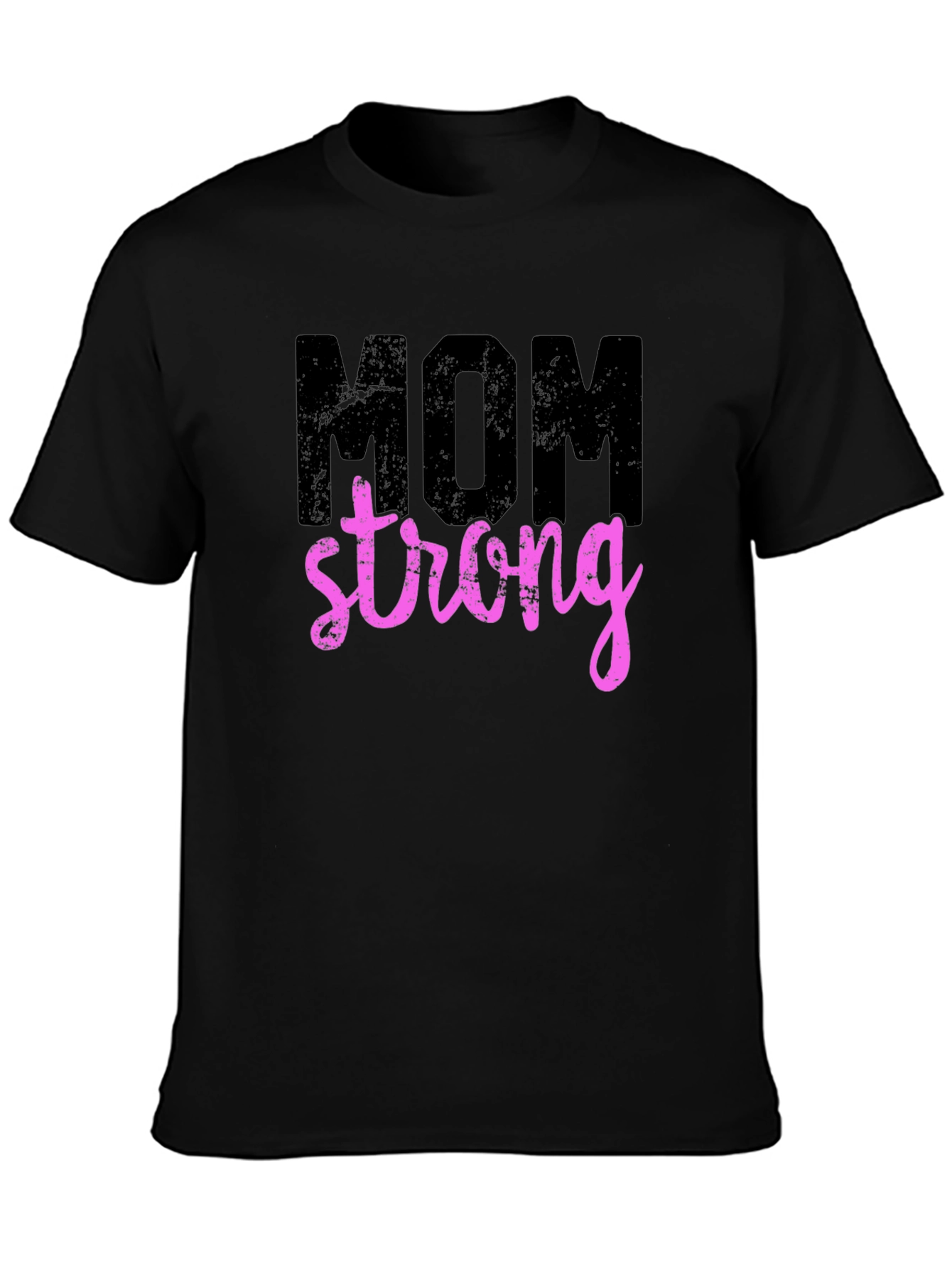 Mom Strong Graphic T-Shirt - Black