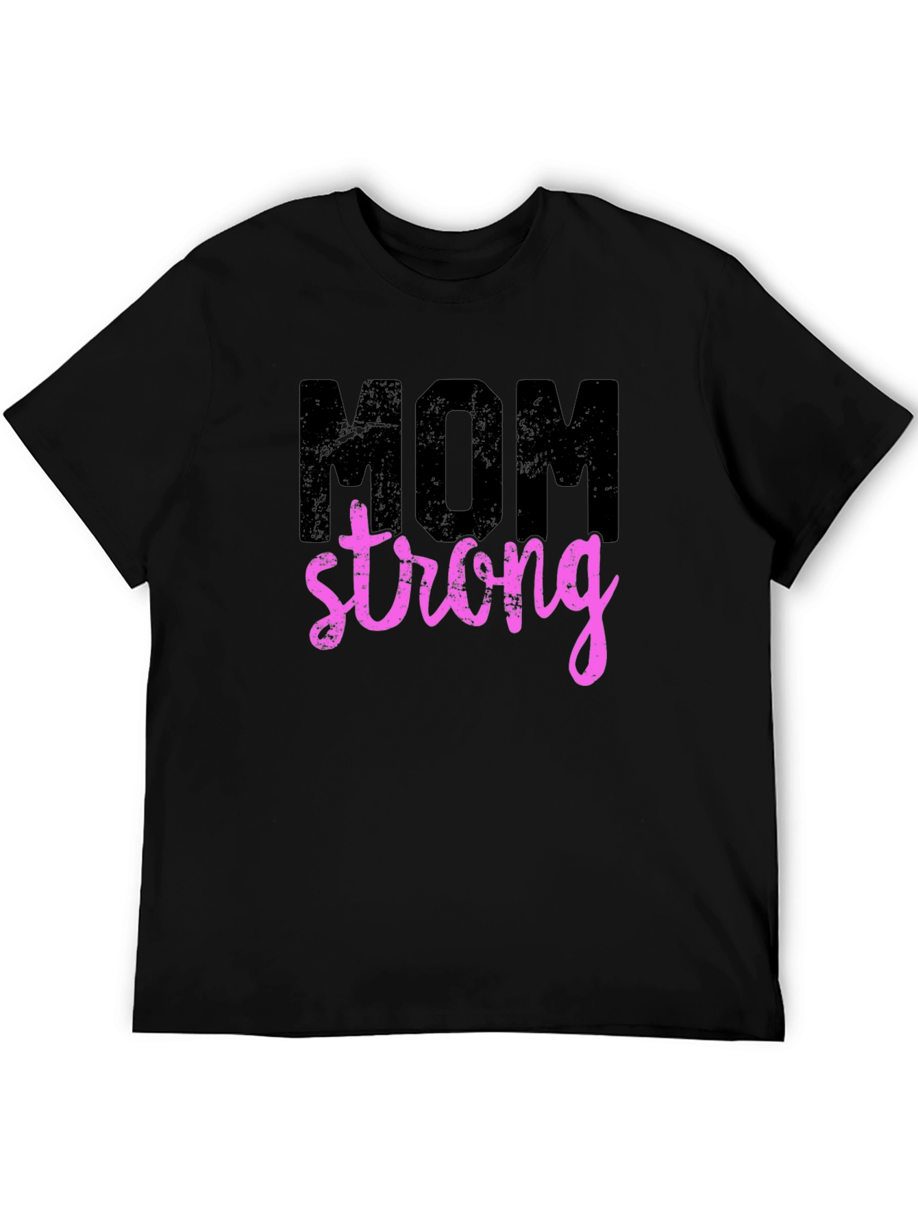 Mom Strong Graphic T-Shirt - Black