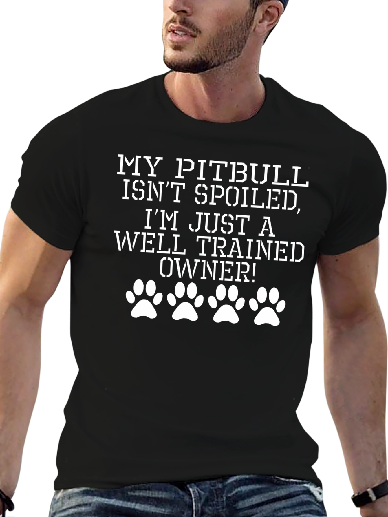Pitbull Owner Novelty Graphic T-Shirt