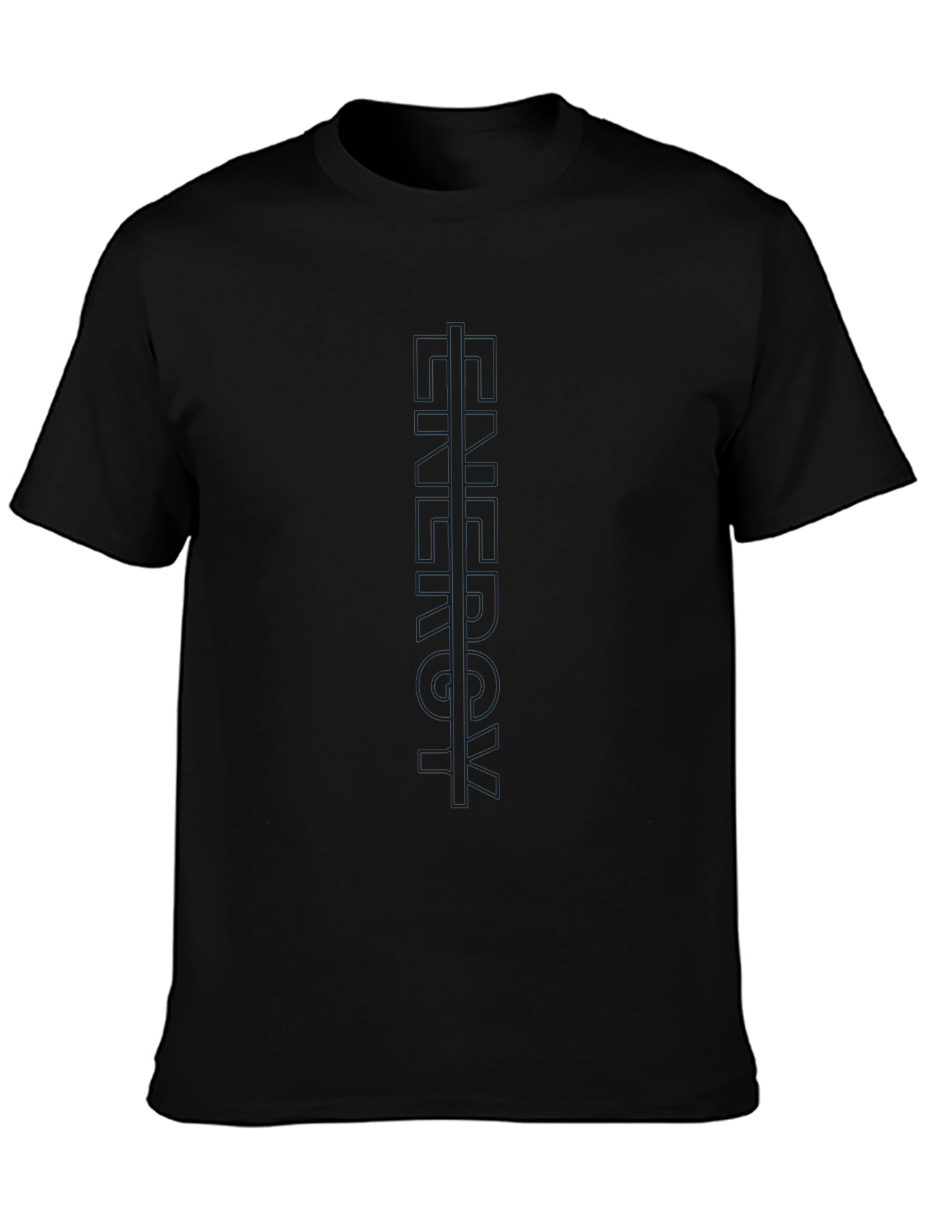 Mens Black Graphic Tee - Trendy Design