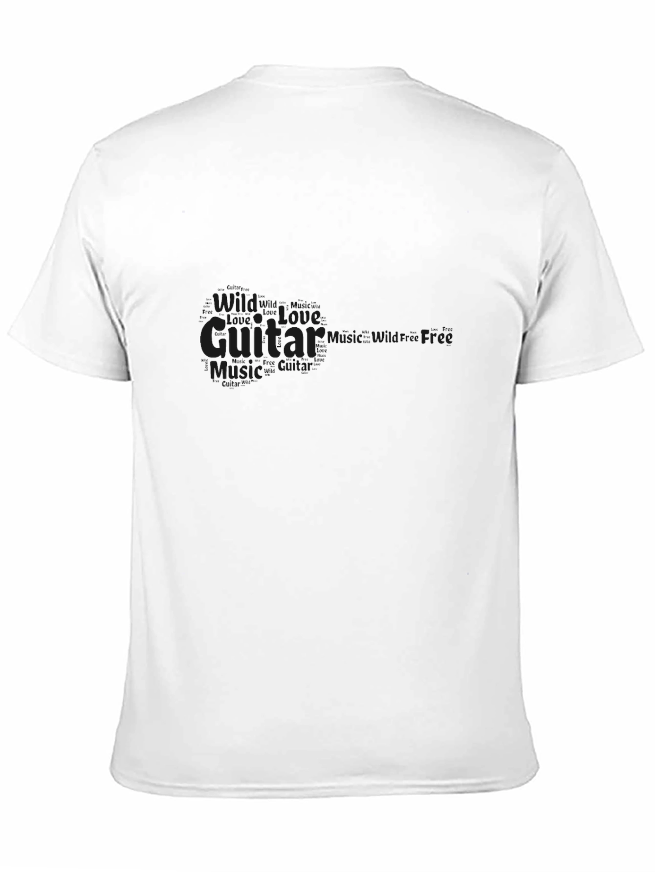 Black Guitar Music Graphic T-Shirt