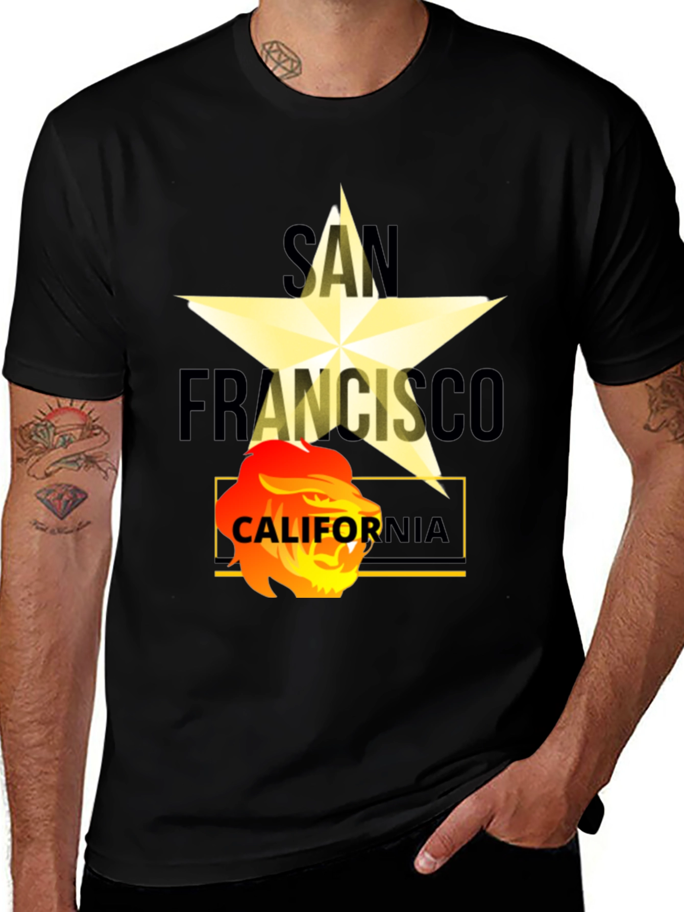 San Francisco California Lion Graphic Tee