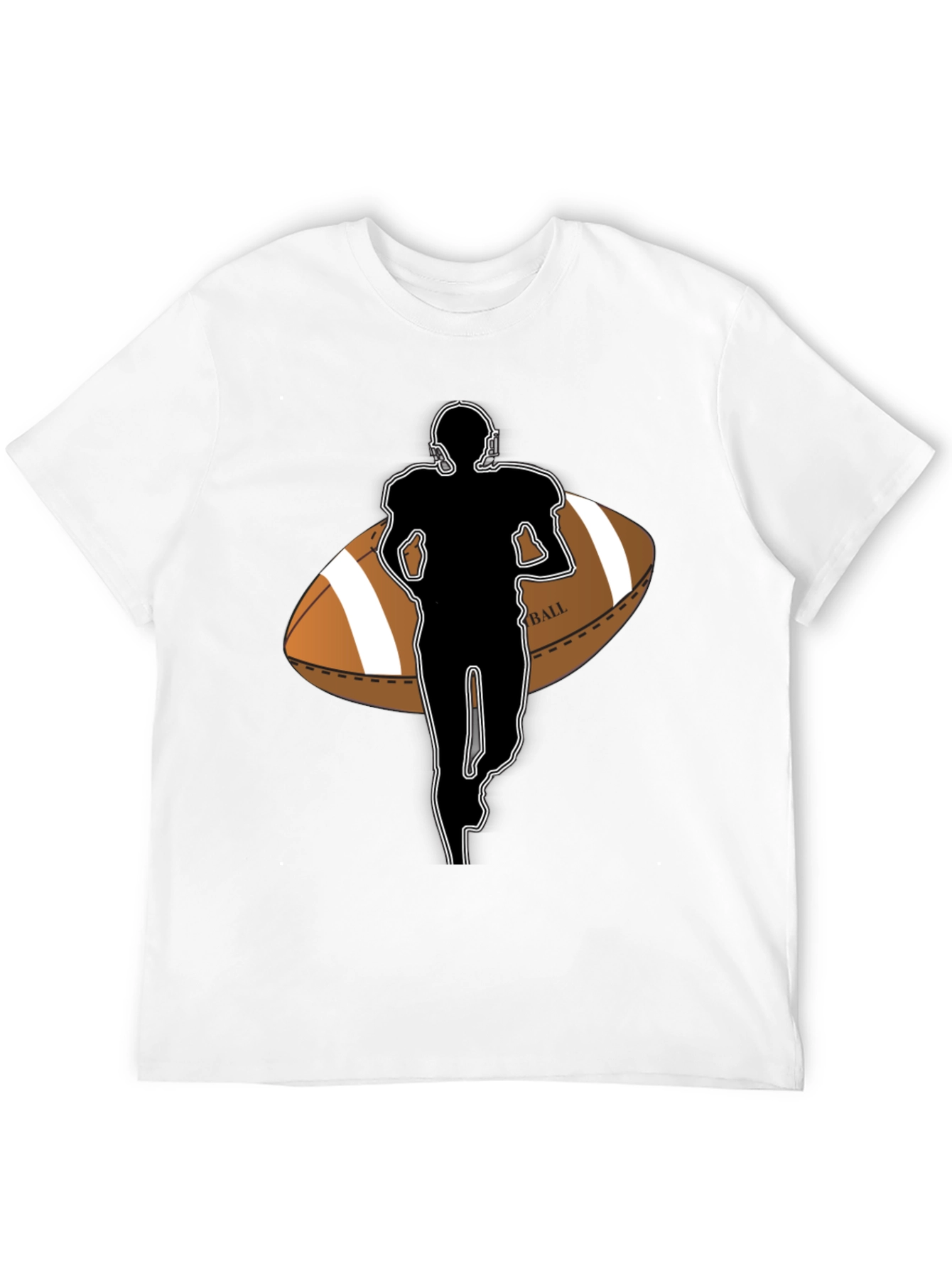 Football Player Silhouette Graphic Tee