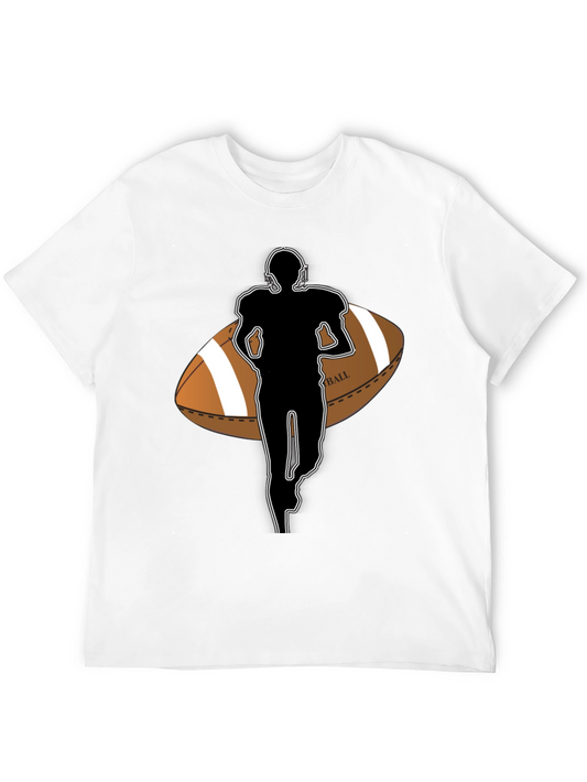 Football Player Silhouette Graphic Tee