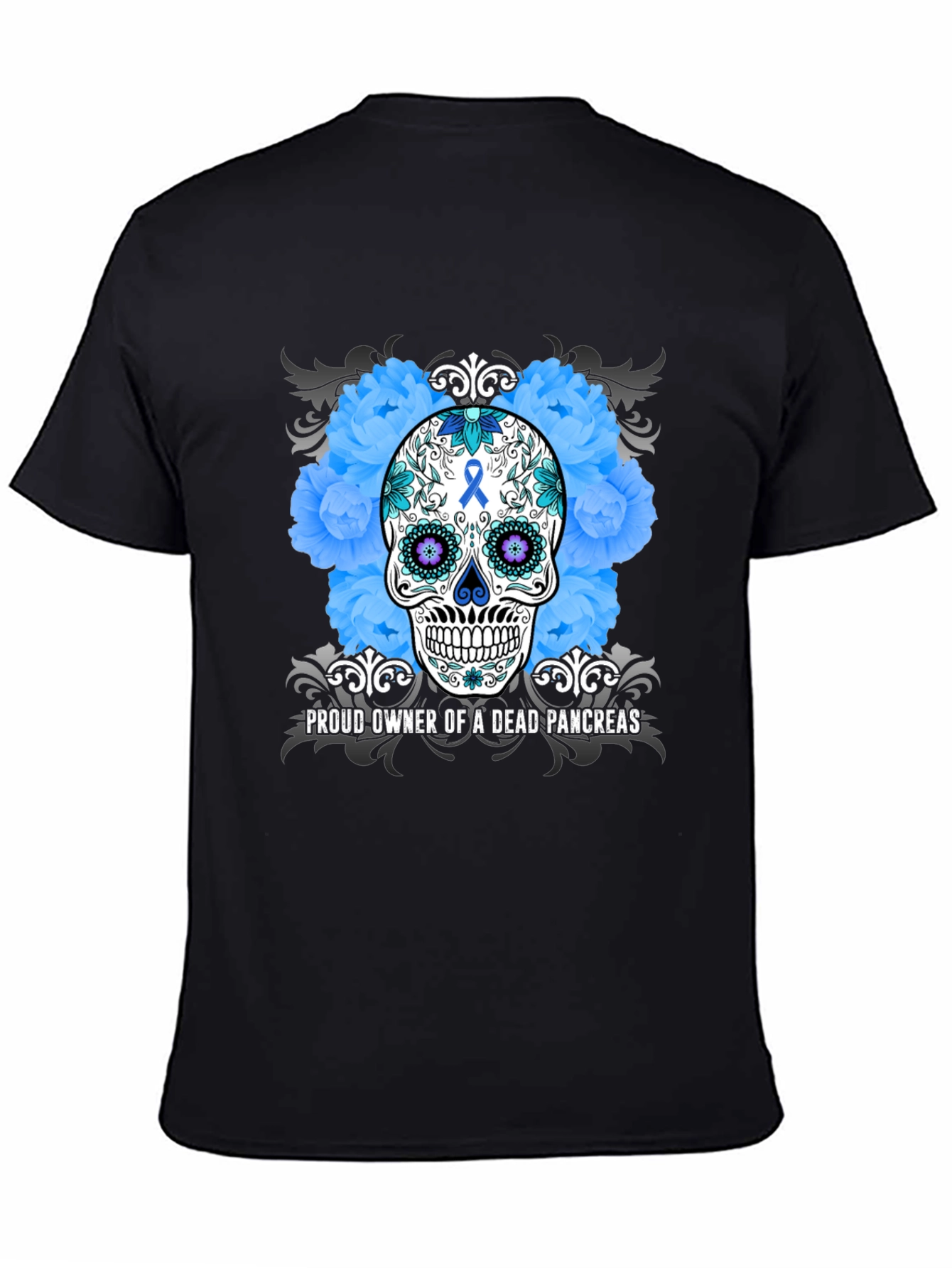 Proud Owner Dead Pancreas Sugar Skull T-Shirt