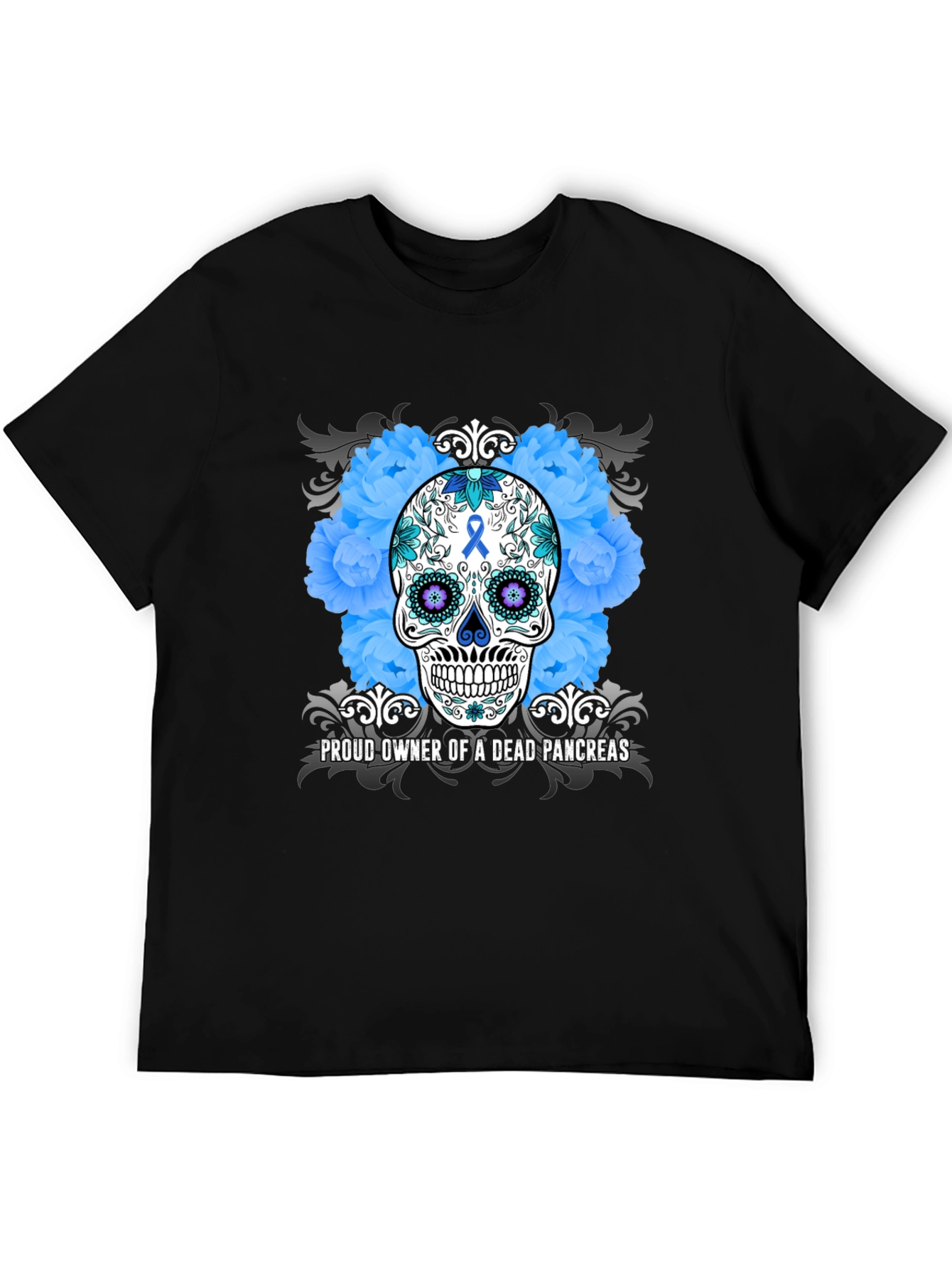 Proud Owner Dead Pancreas Sugar Skull T-Shirt