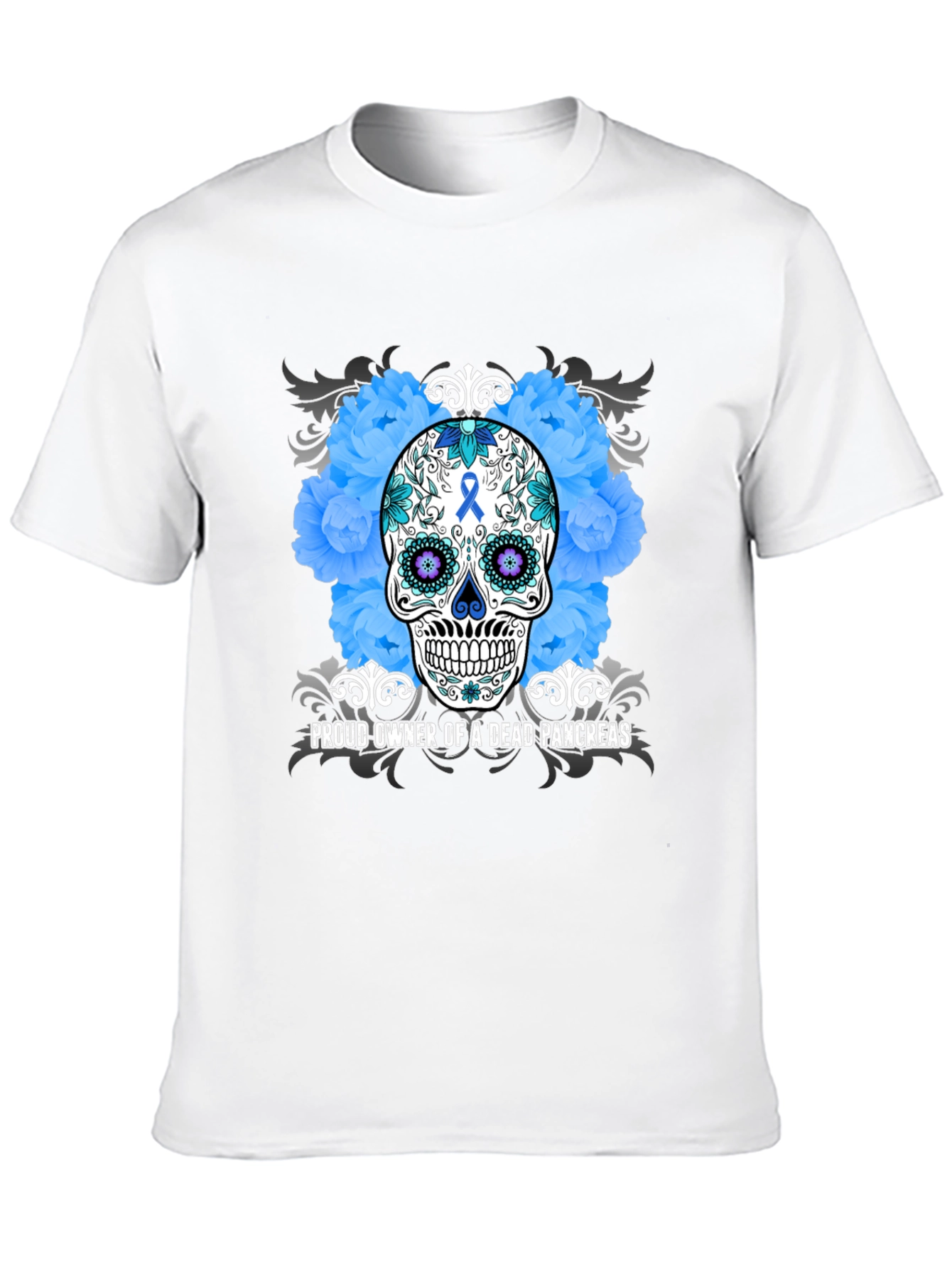 Proud Owner Dead Pancreas Sugar Skull T-Shirt