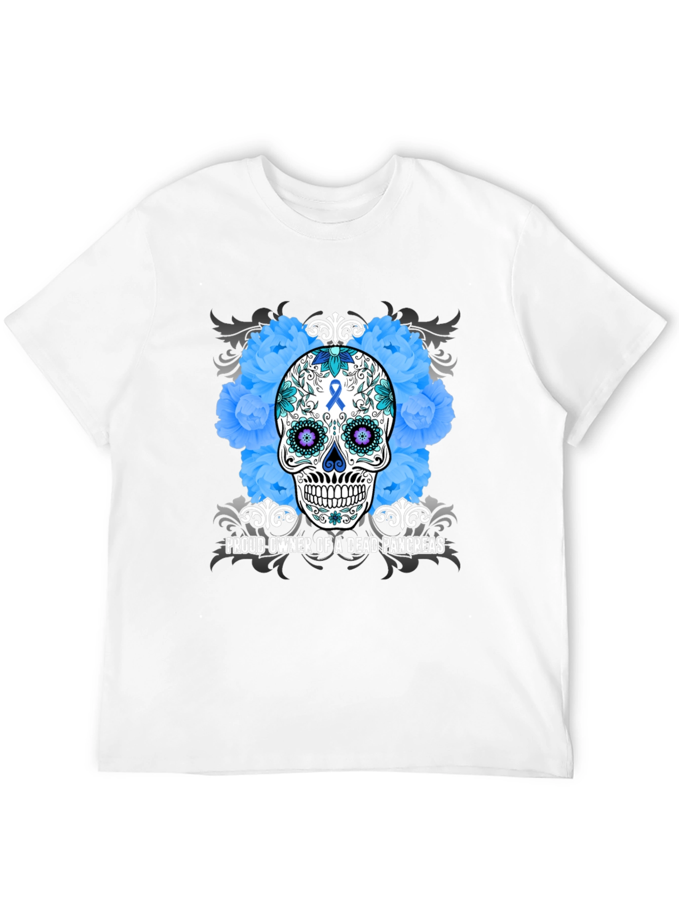 Proud Owner Dead Pancreas Sugar Skull T-Shirt