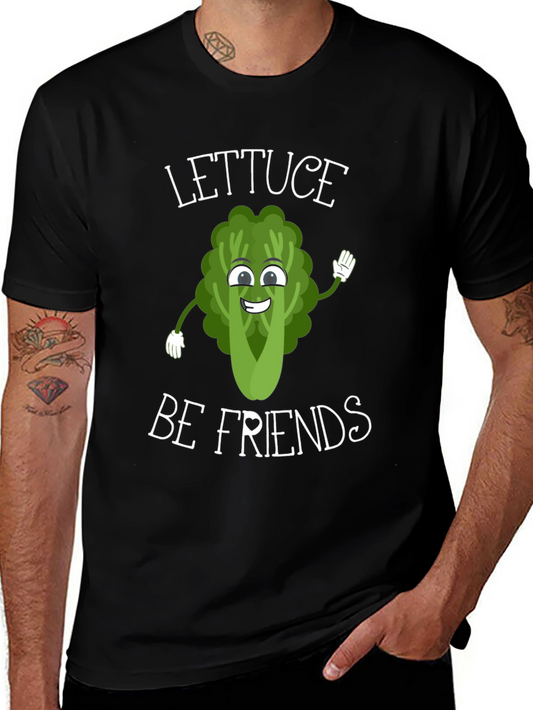 Lettuce Be Friends Graphic T-Shirt - Funny Vegan Tee