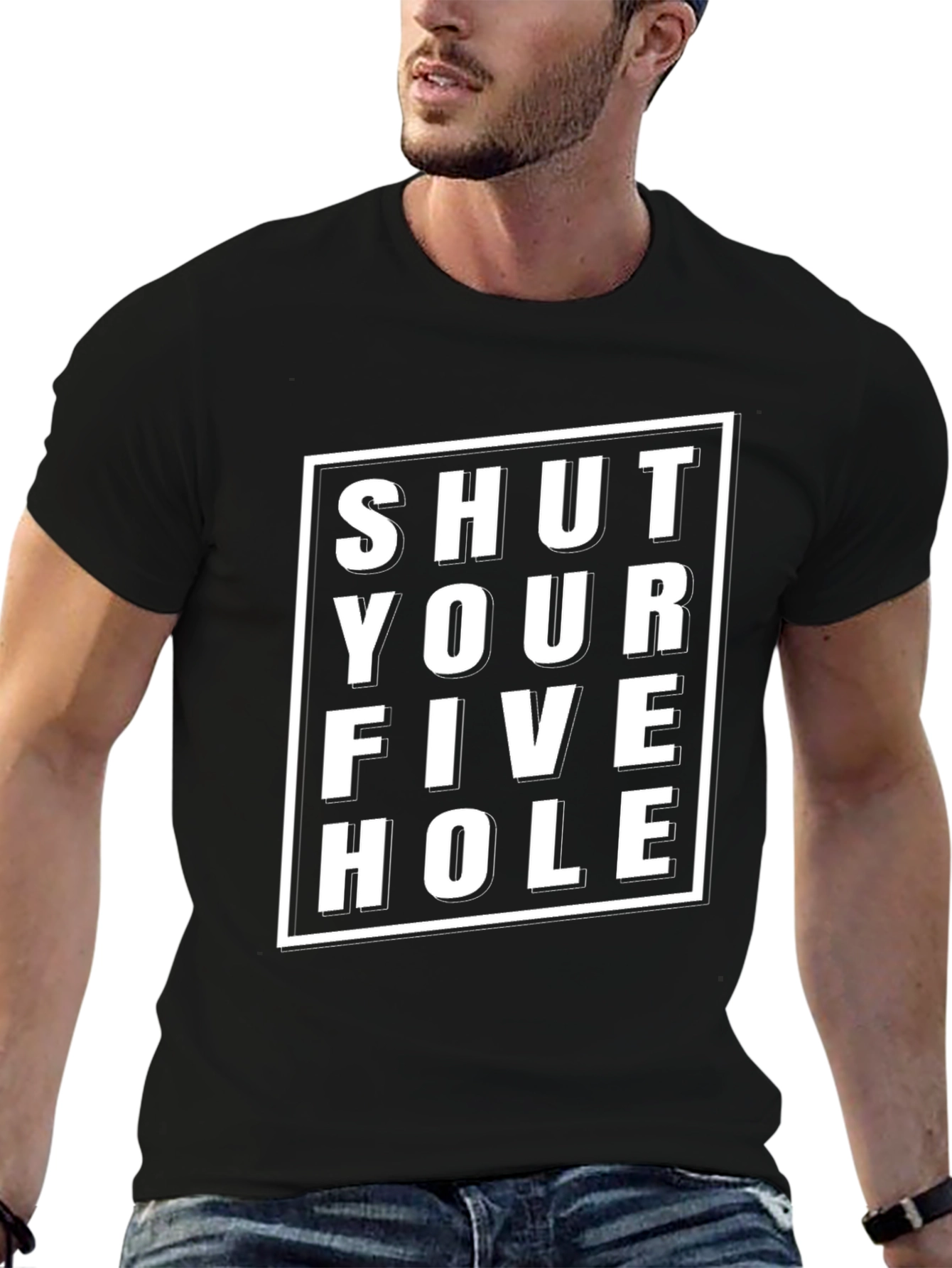 Shut Your Five Hole Black T-Shirt