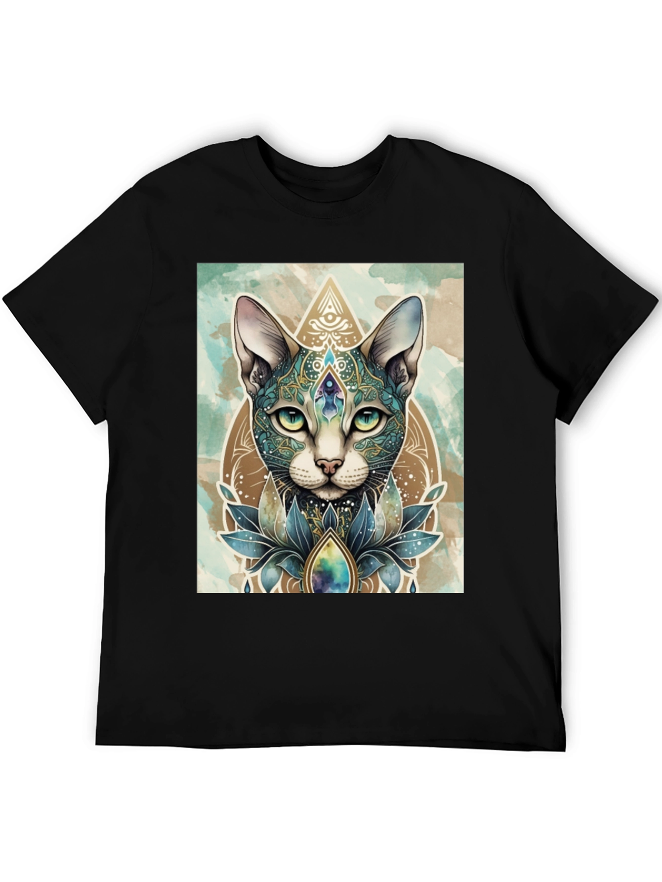Mystic Cat T-Shirt - Artistic Animal Tee