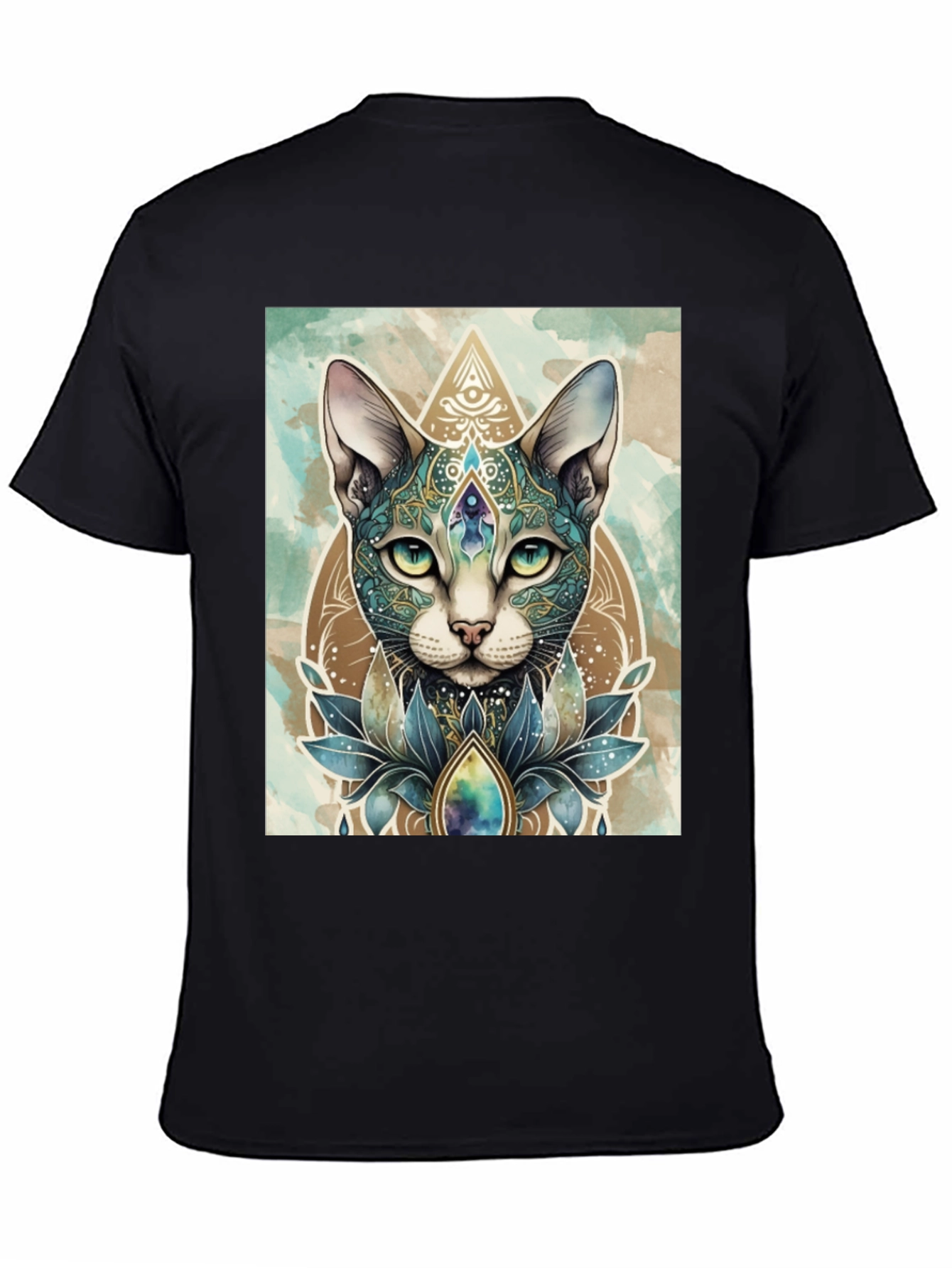 Mystic Cat T-Shirt - Artistic Animal Tee