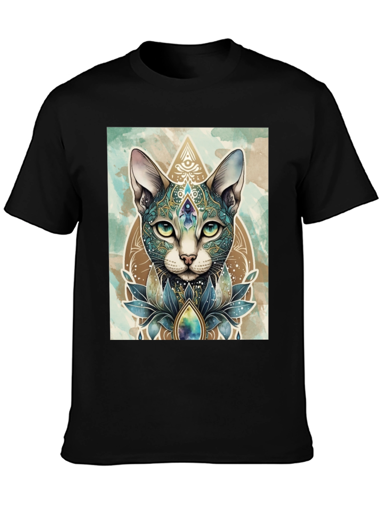 Mystic Cat T-Shirt - Artistic Animal Tee