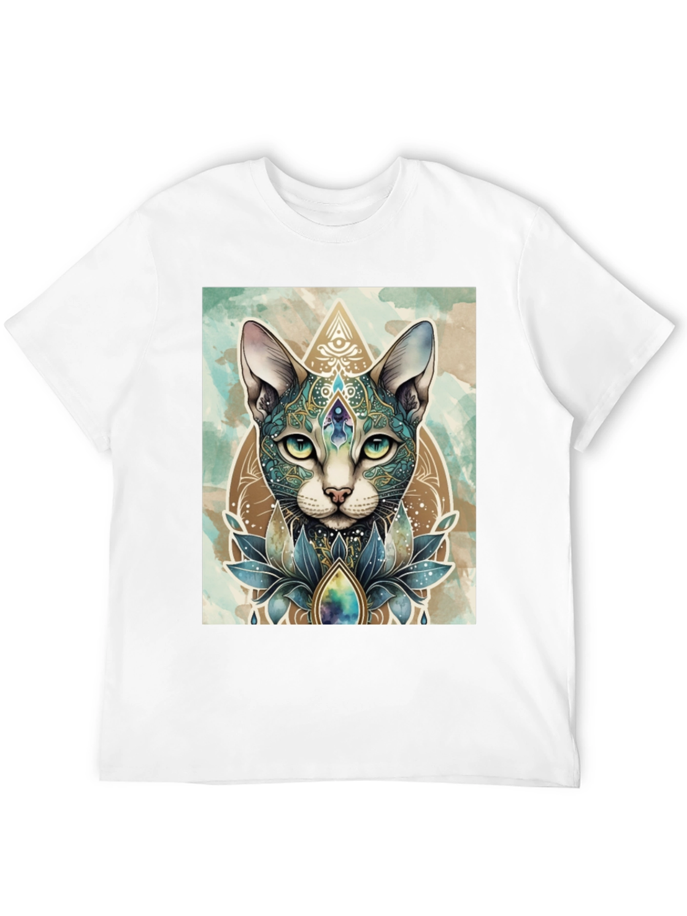 Mystic Cat T-Shirt - Artistic Animal Tee