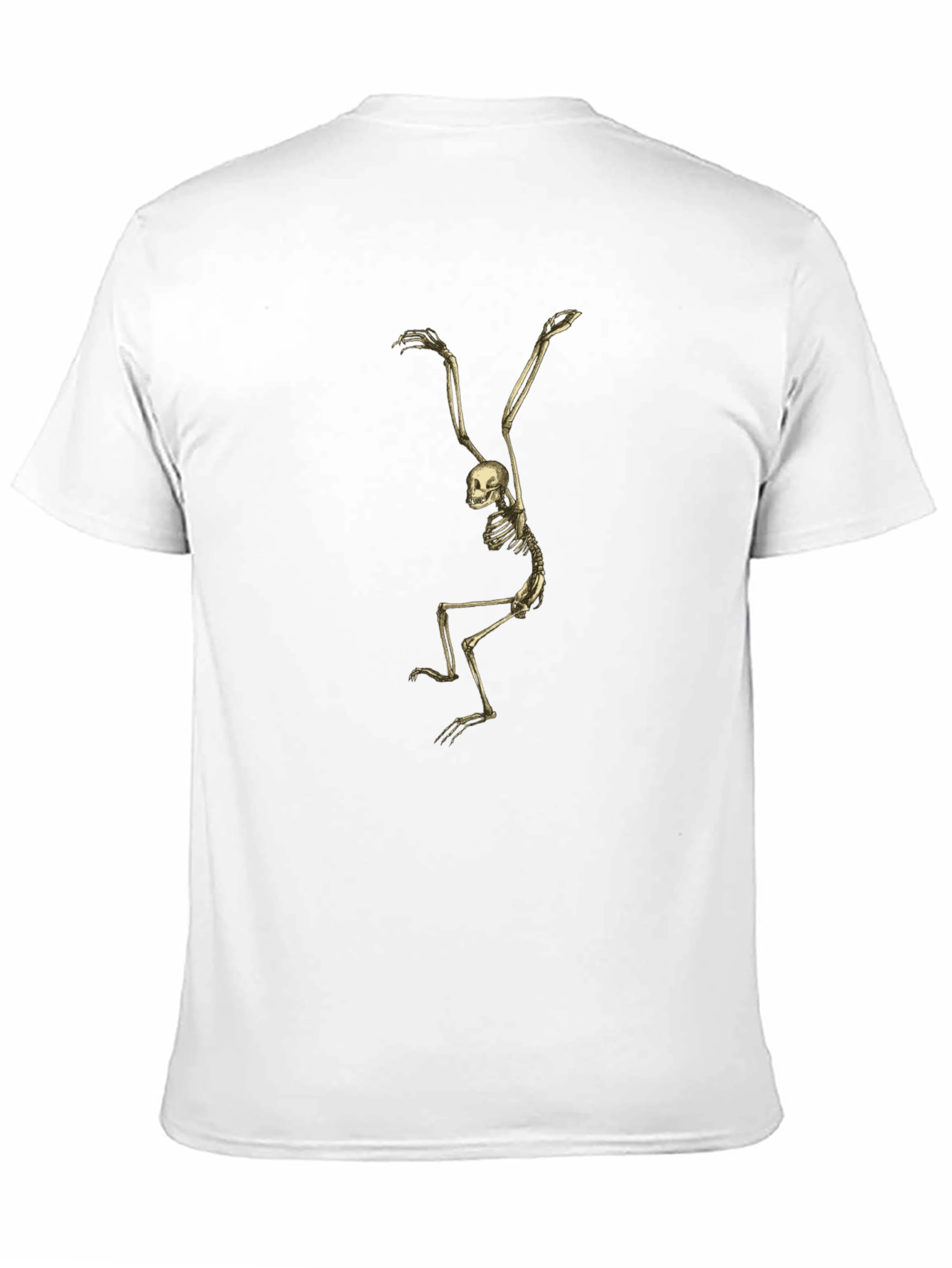 Skeleton Print T-Shirt - Mens Black Tee