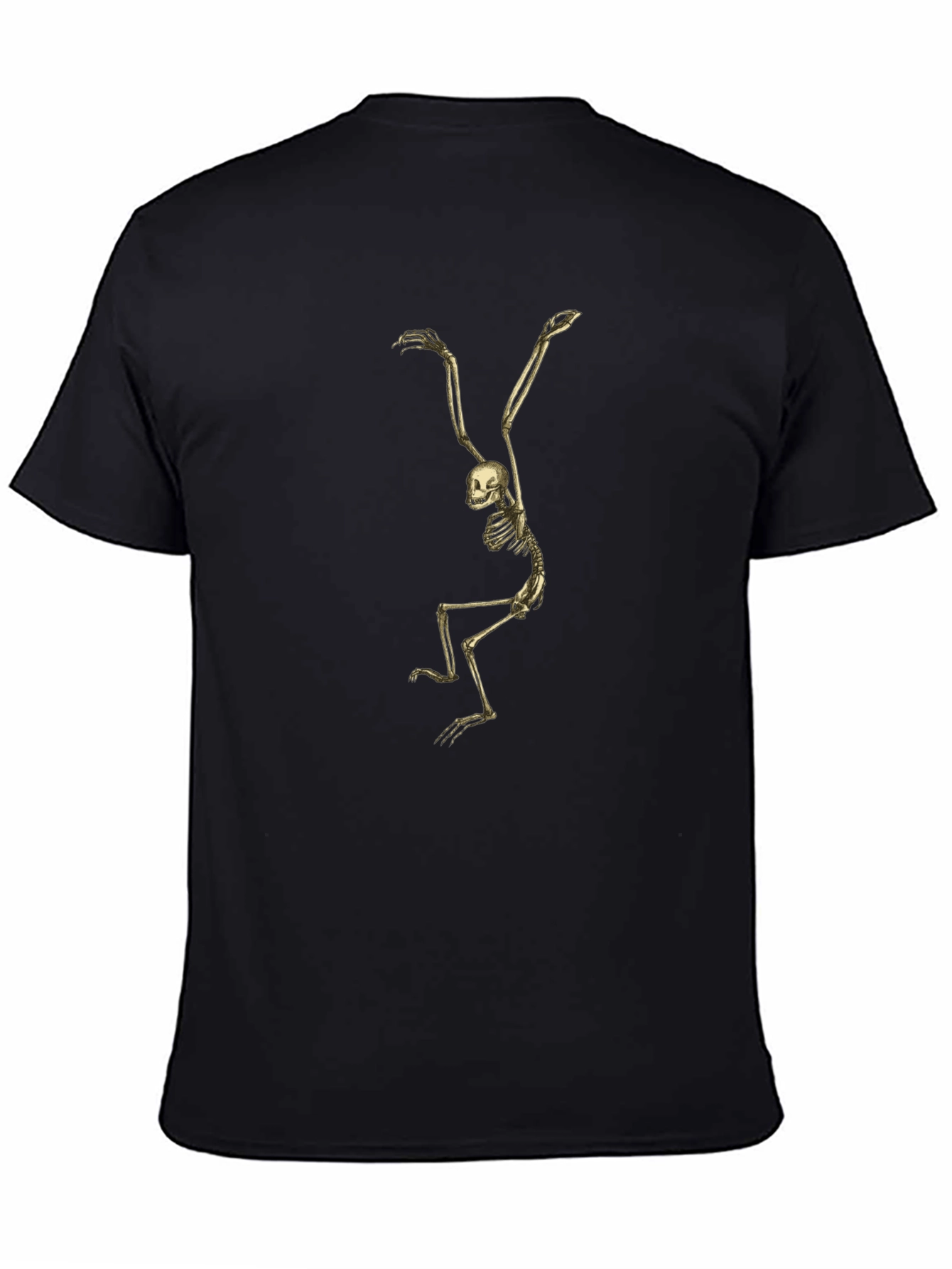 Skeleton Print T-Shirt - Mens Black Tee