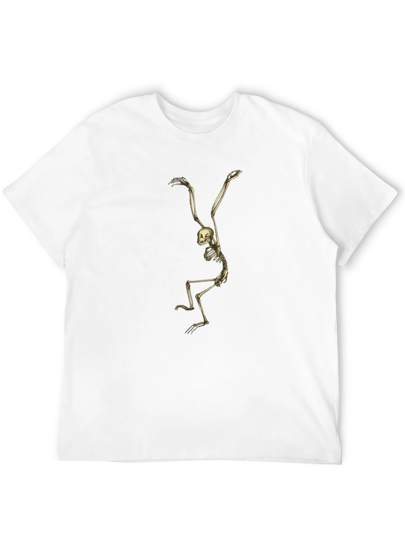 Skeleton Print T-Shirt - Mens Black Tee