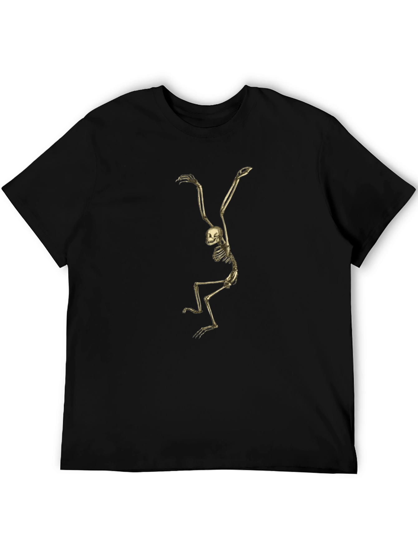 Skeleton Print T-Shirt - Mens Black Tee