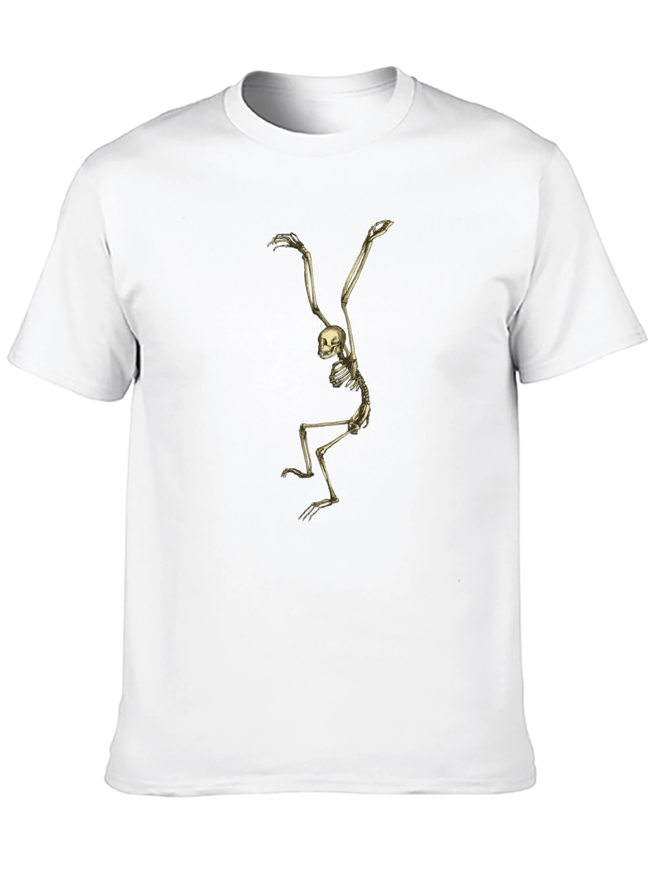 Skeleton Print T-Shirt - Mens Black Tee