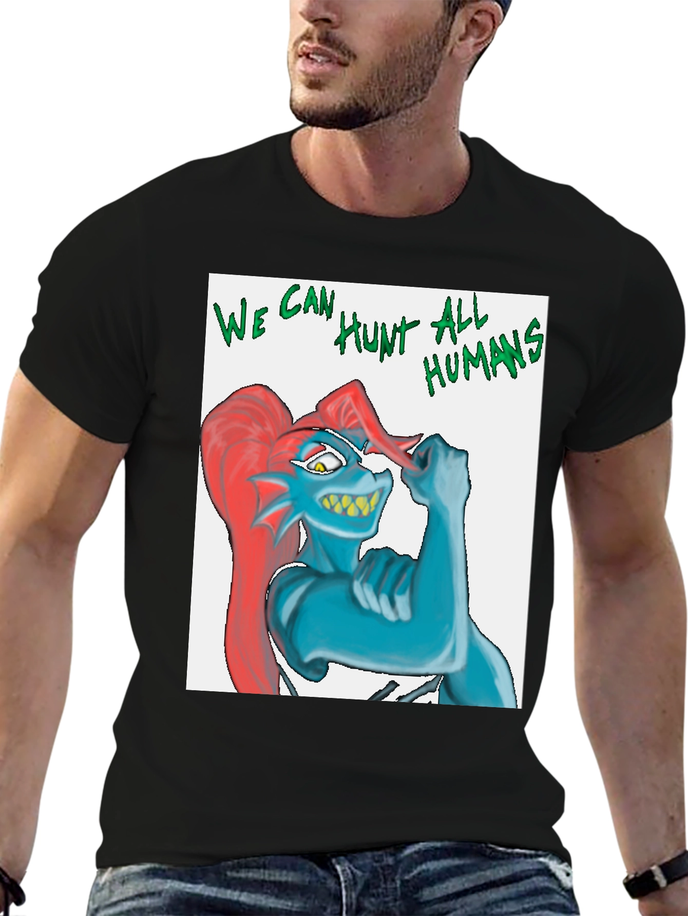 Undertale Undyne We Can Hunt All Humans T-Shirt