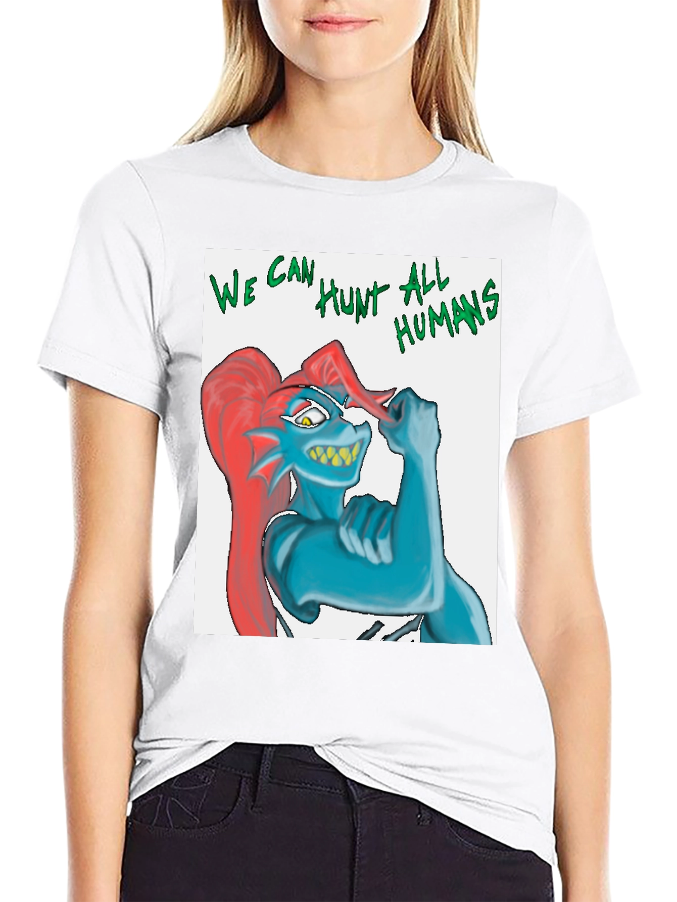Undertale Undyne We Can Hunt All Humans T-Shirt