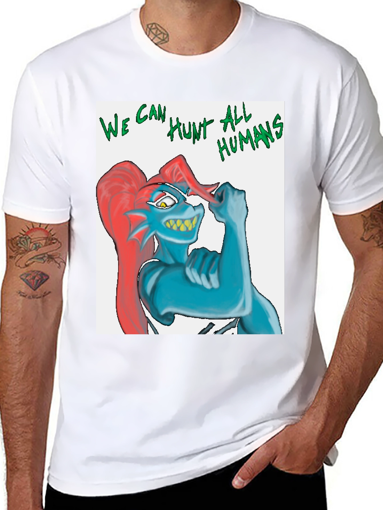 Undertale Undyne We Can Hunt All Humans T-Shirt