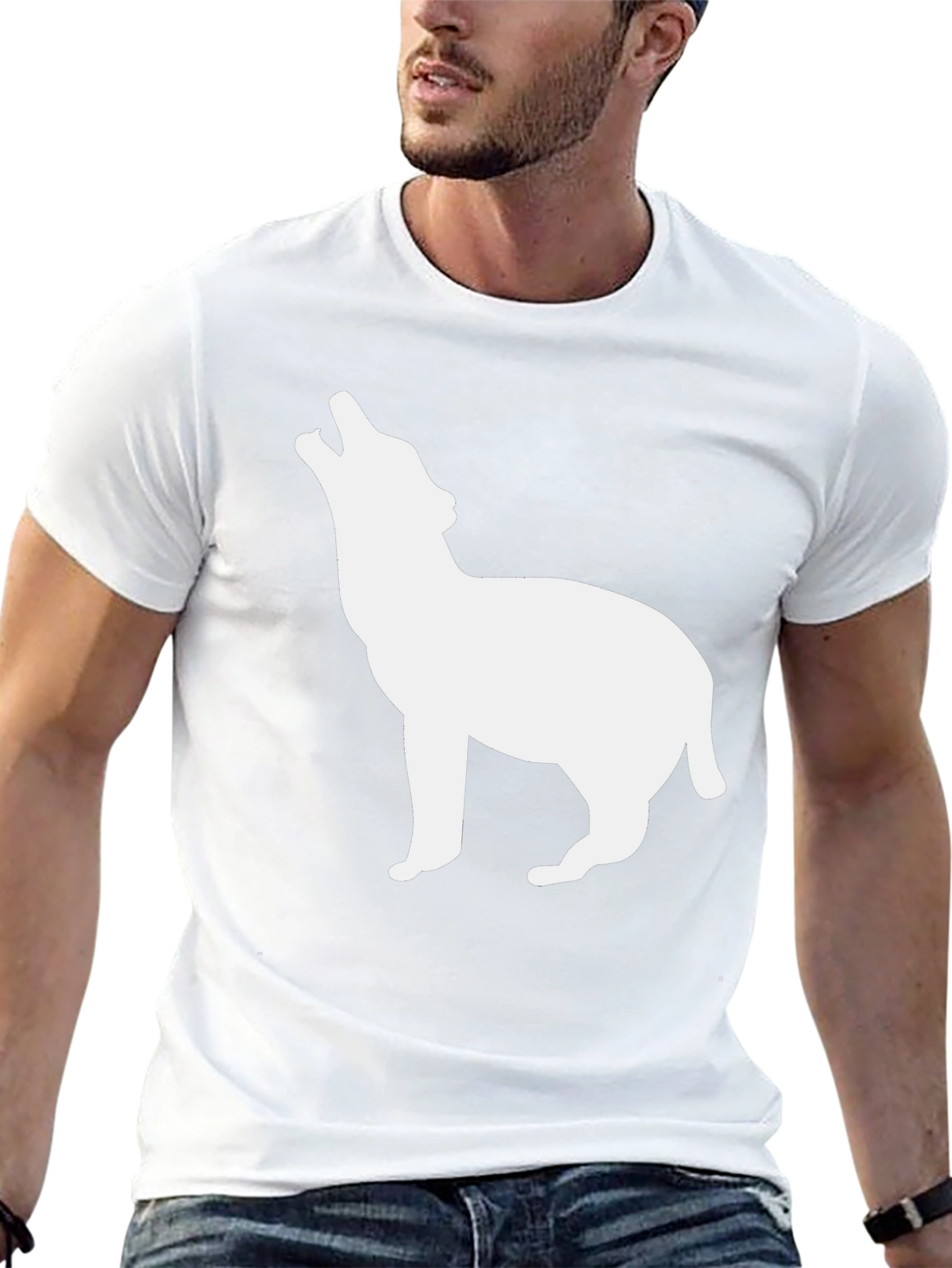 Black Wolf Howling T-Shirt