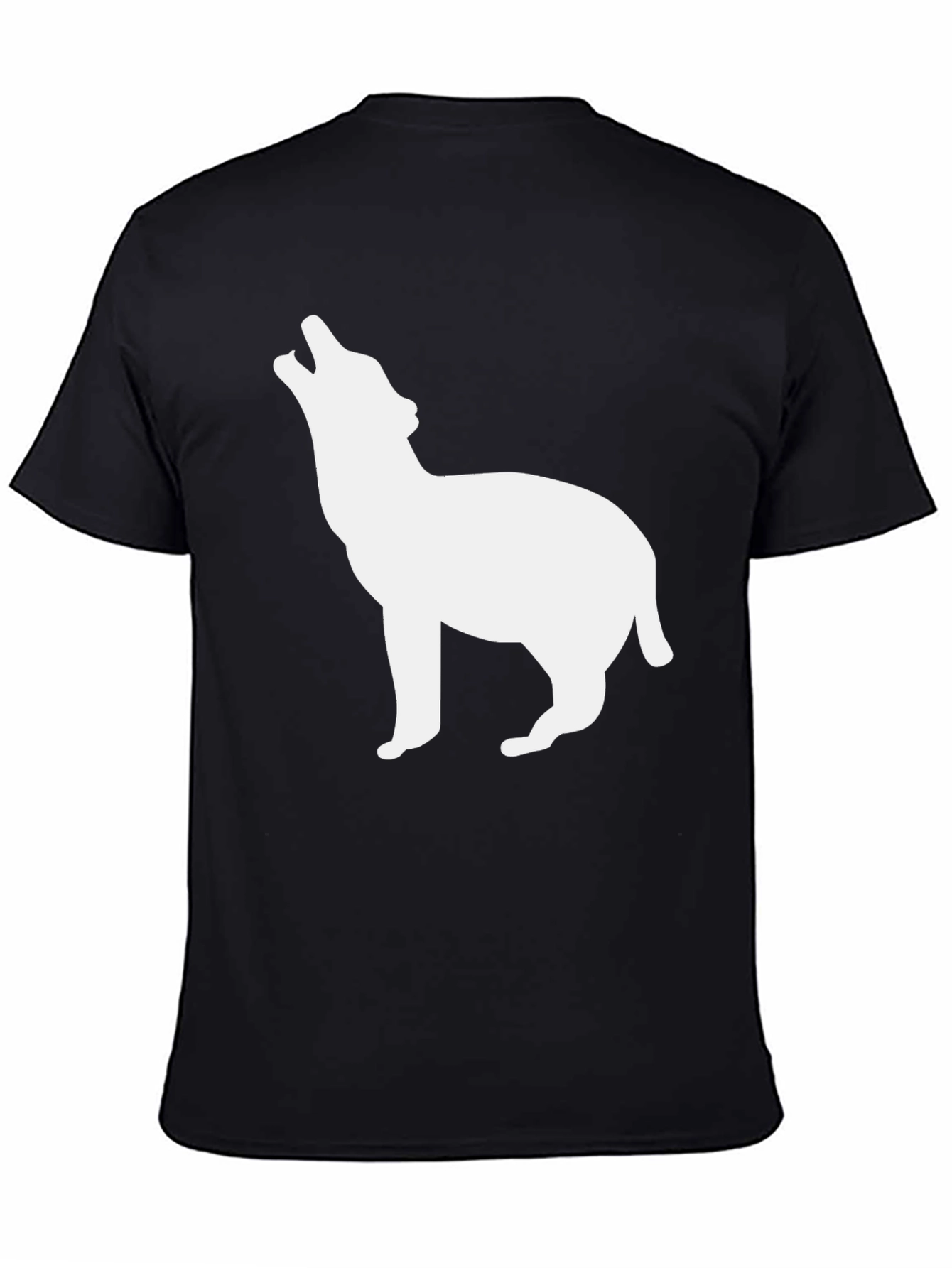 Black Wolf Howling T-Shirt
