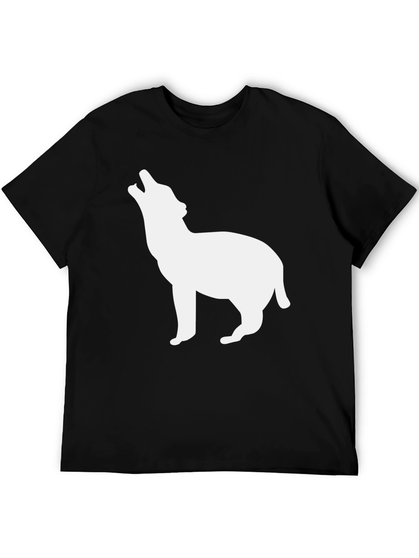 Black Wolf Howling T-Shirt