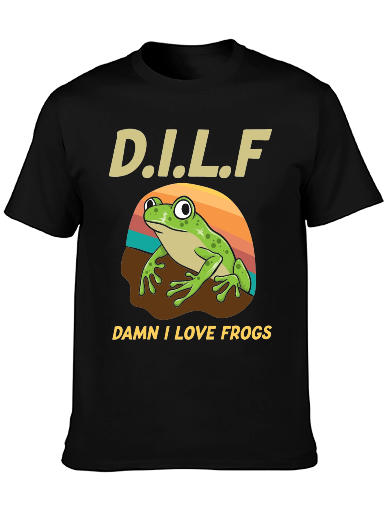 D.I.L.F. Damn I Love Frogs Graphic T-Shirt