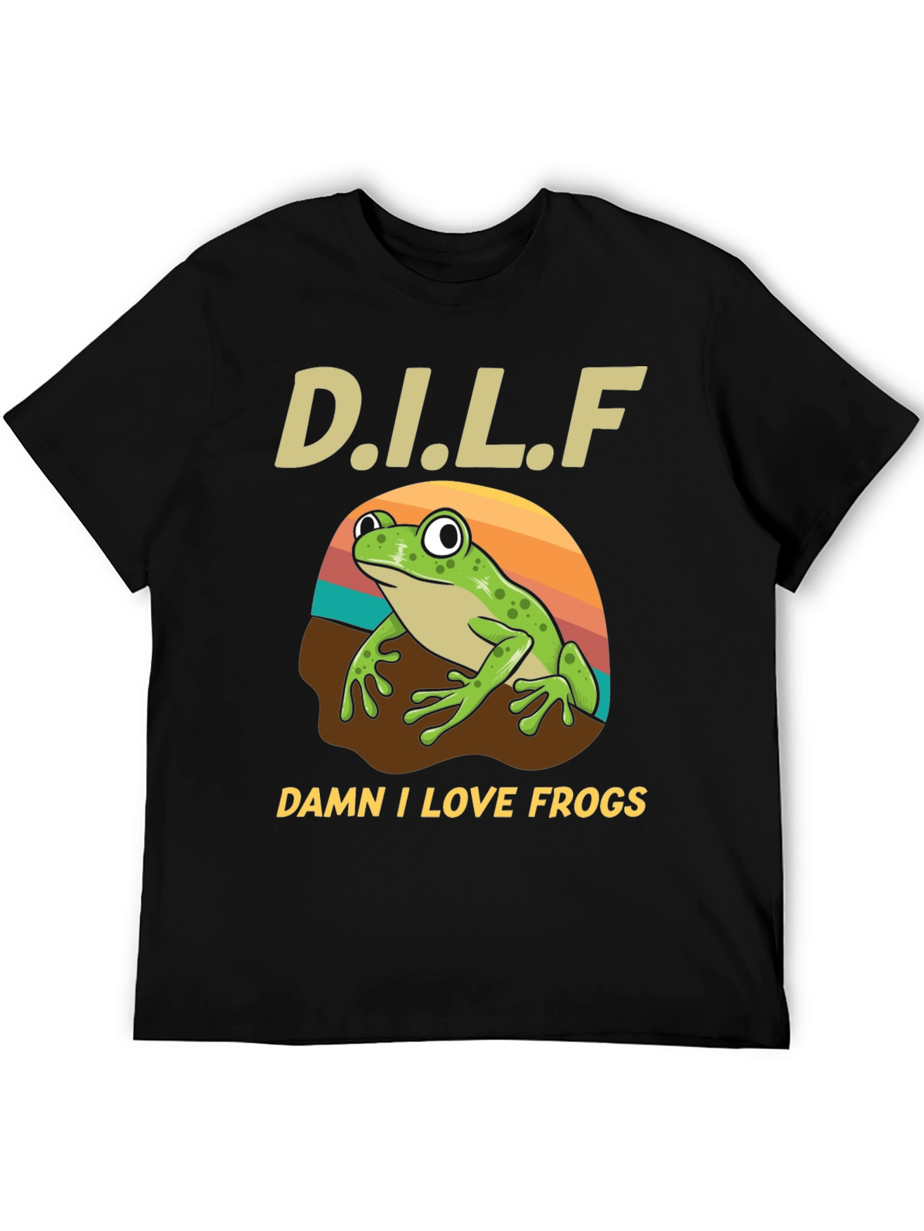 D.I.L.F. Damn I Love Frogs Graphic T-Shirt