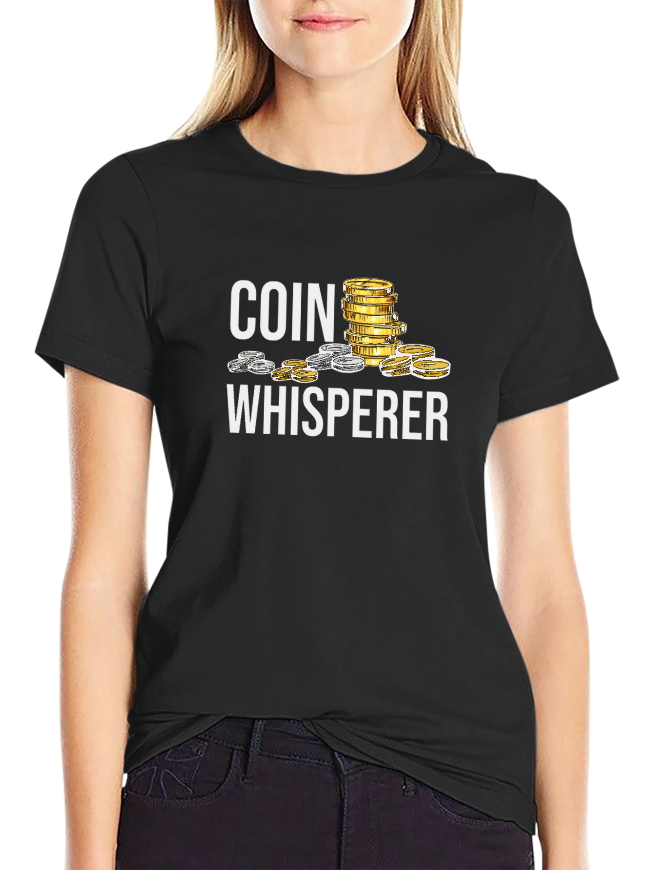 Coin Whisperer Black T-Shirt