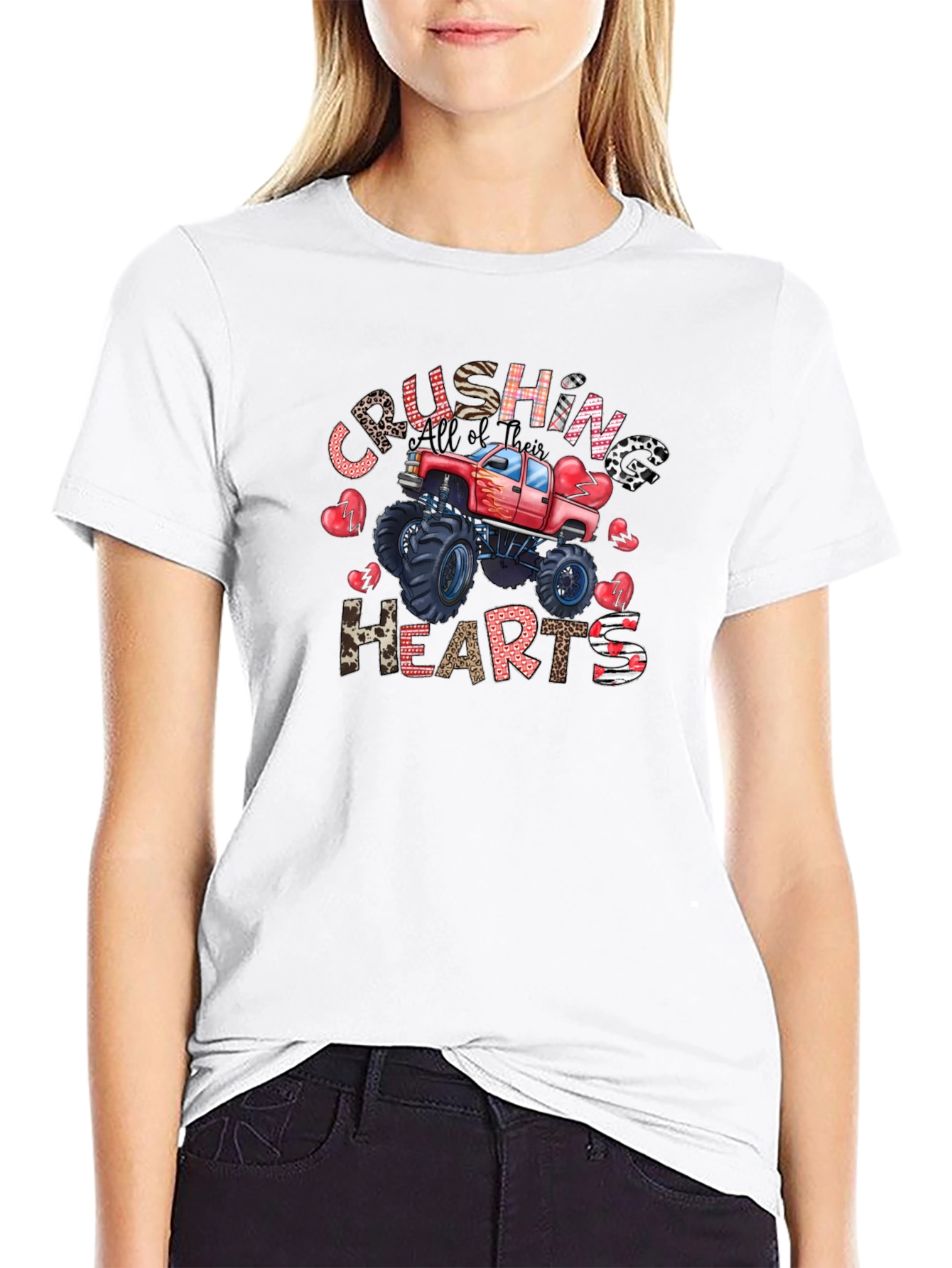 Crushing Hearts Monster Truck Graphic Tee