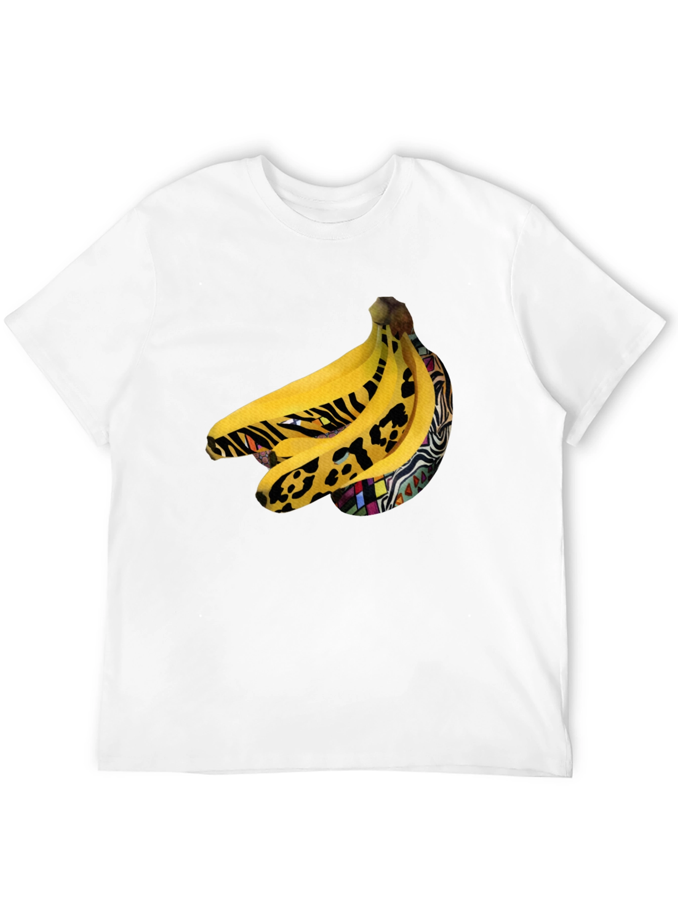 Funky Banana Print Black T-Shirt