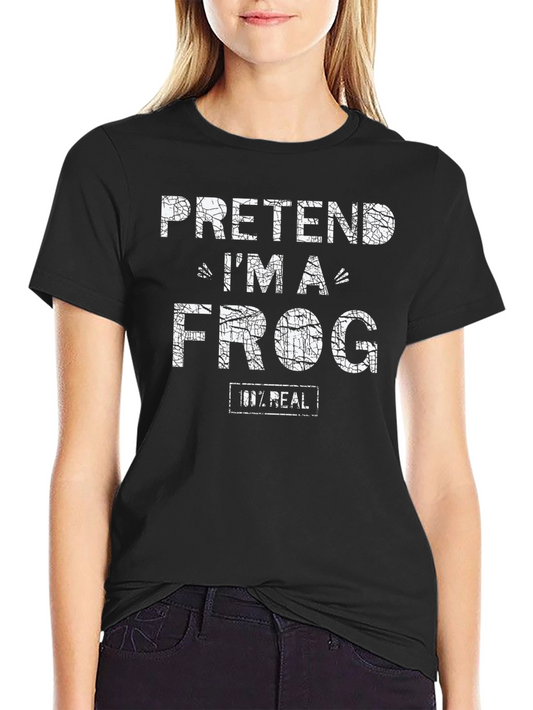 Pretend Im a Frog Mens Black T-Shirt