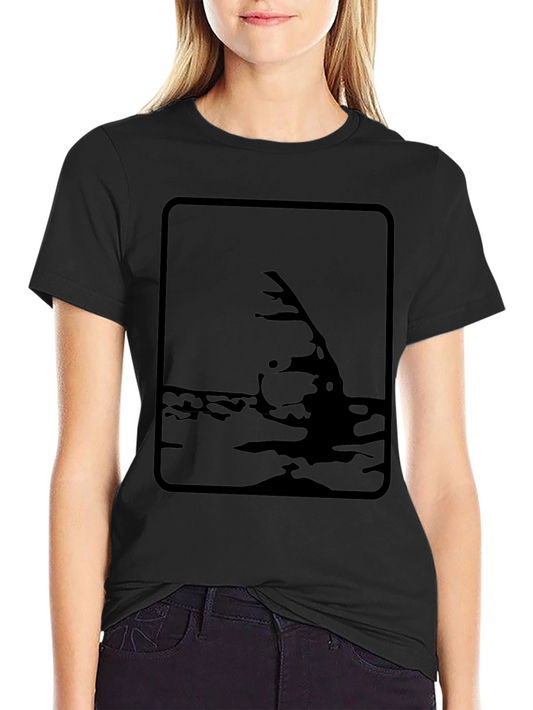 Shark Fin Graphic Tee - Mens Black T-Shirt