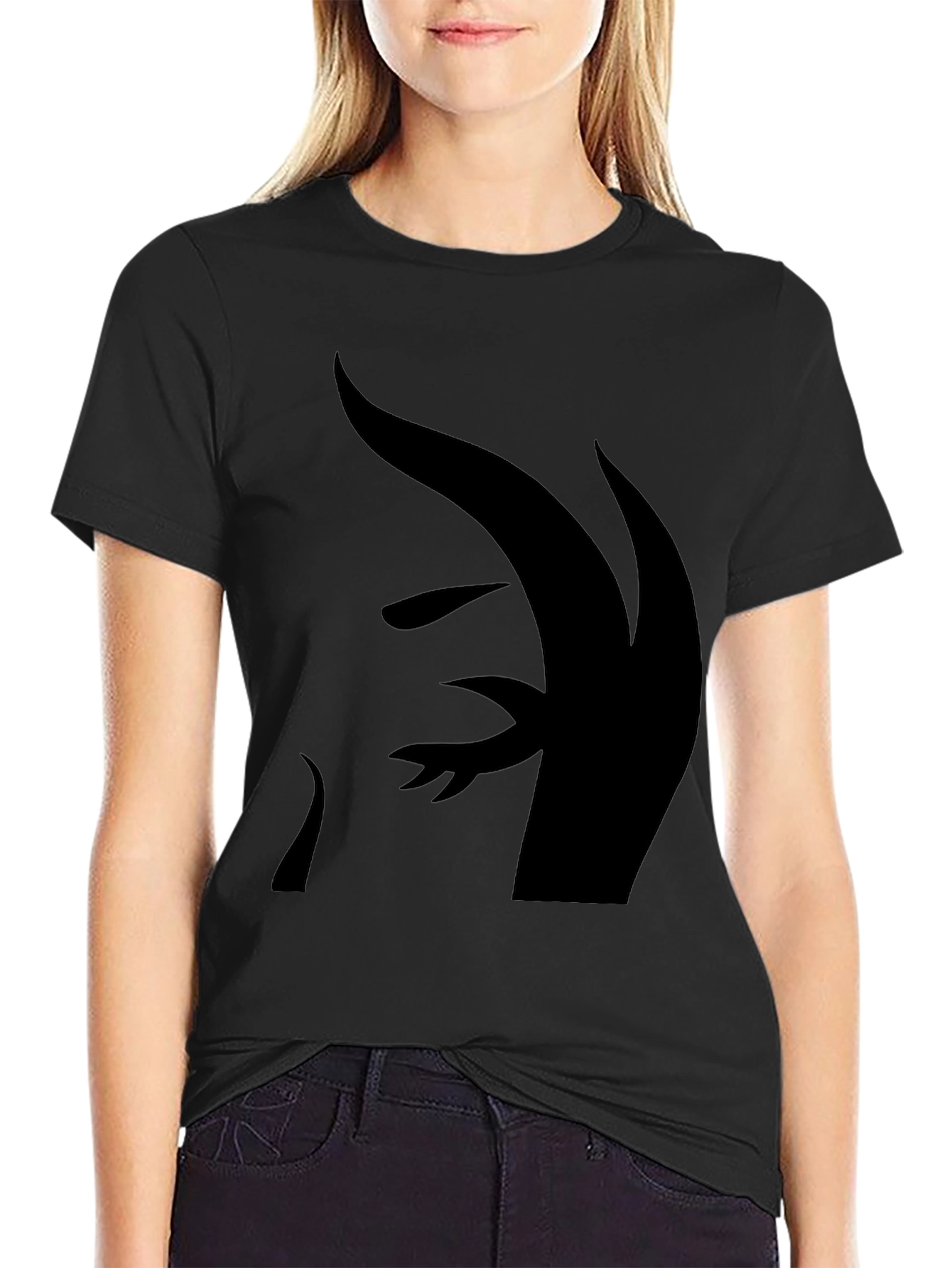 Abstract Silhouette Black T-Shirt