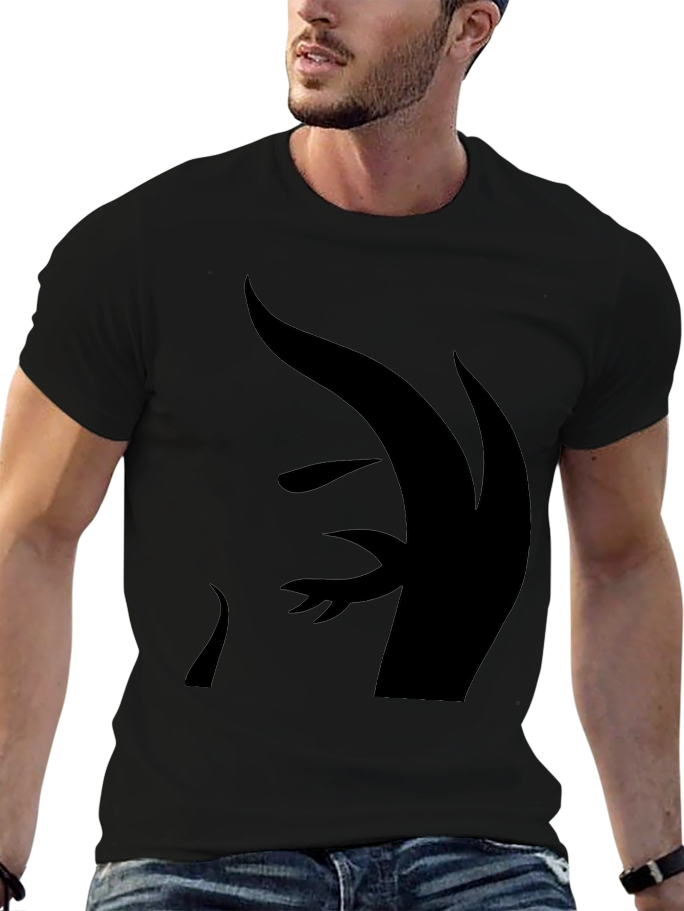 Abstract Silhouette Black T-Shirt