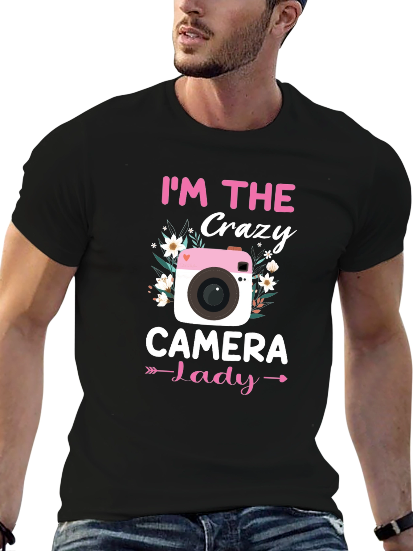 Crazy Camera Lady T-Shirt - Photographer Gift