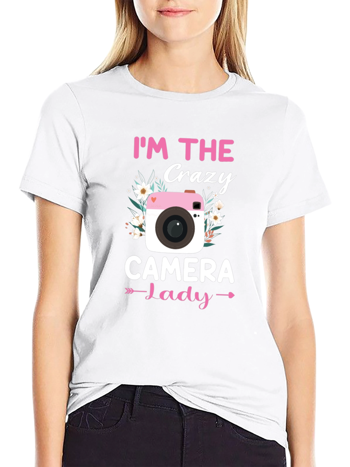 Crazy Camera Lady T-Shirt - Photographer Gift