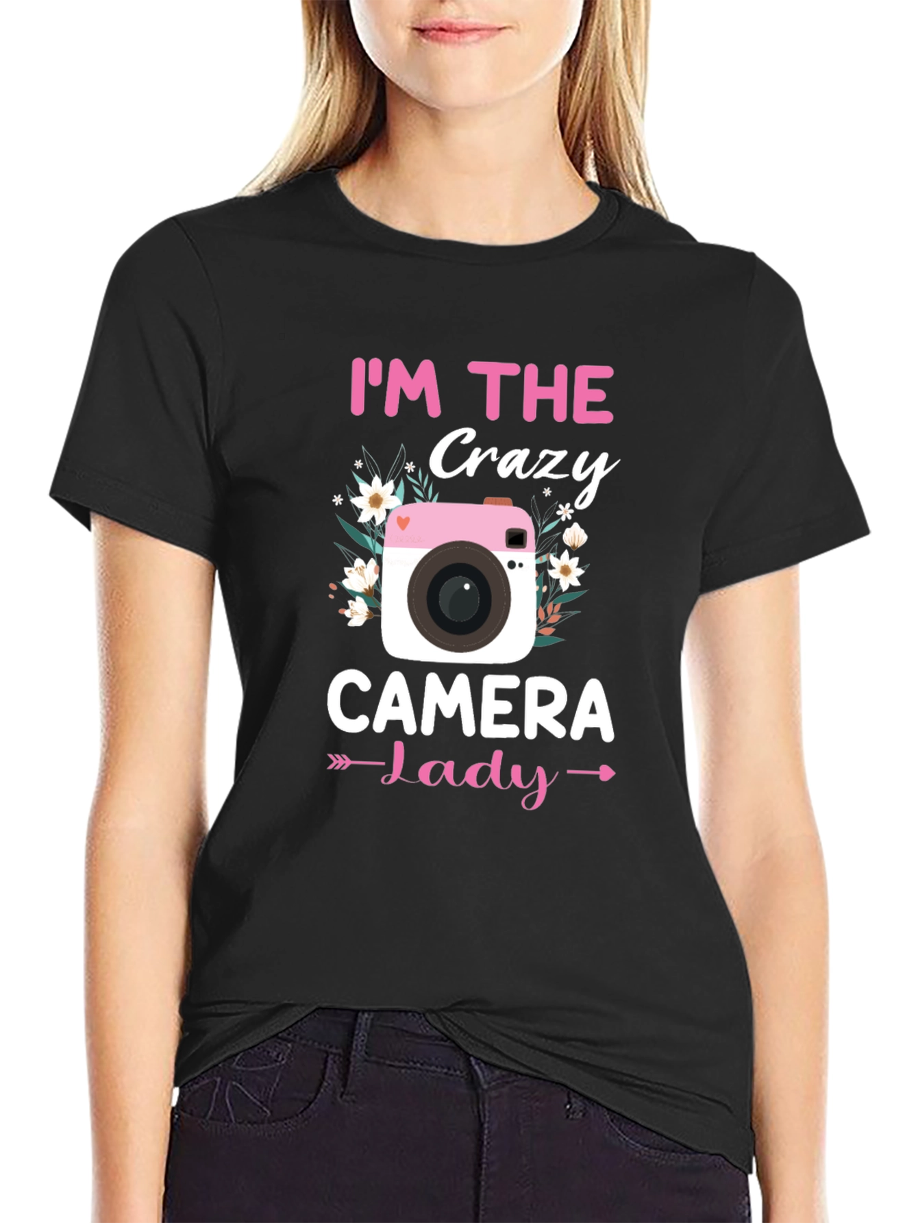 Crazy Camera Lady T-Shirt - Photographer Gift