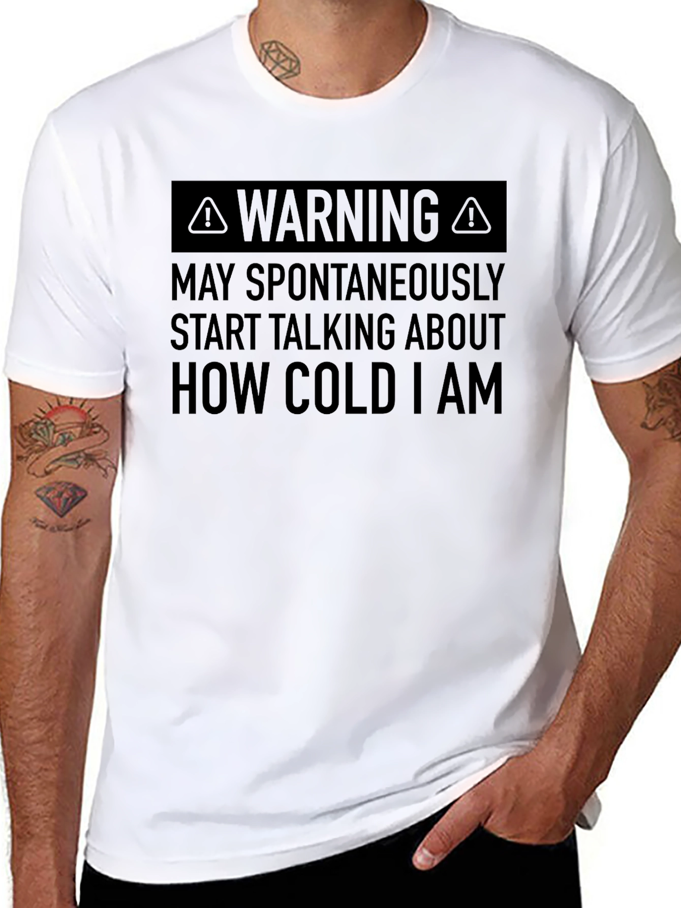 Warning Cold T-Shirt - Funny Novelty