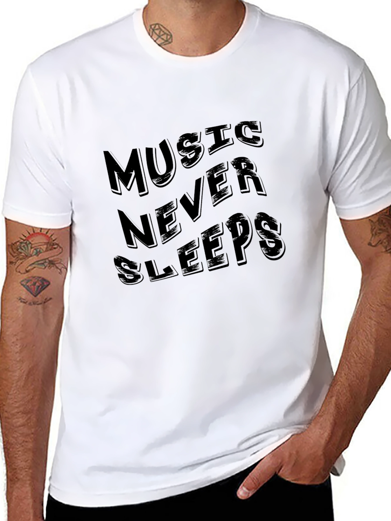 Music Never Sleeps Graphic Tee - Cool & Stylish