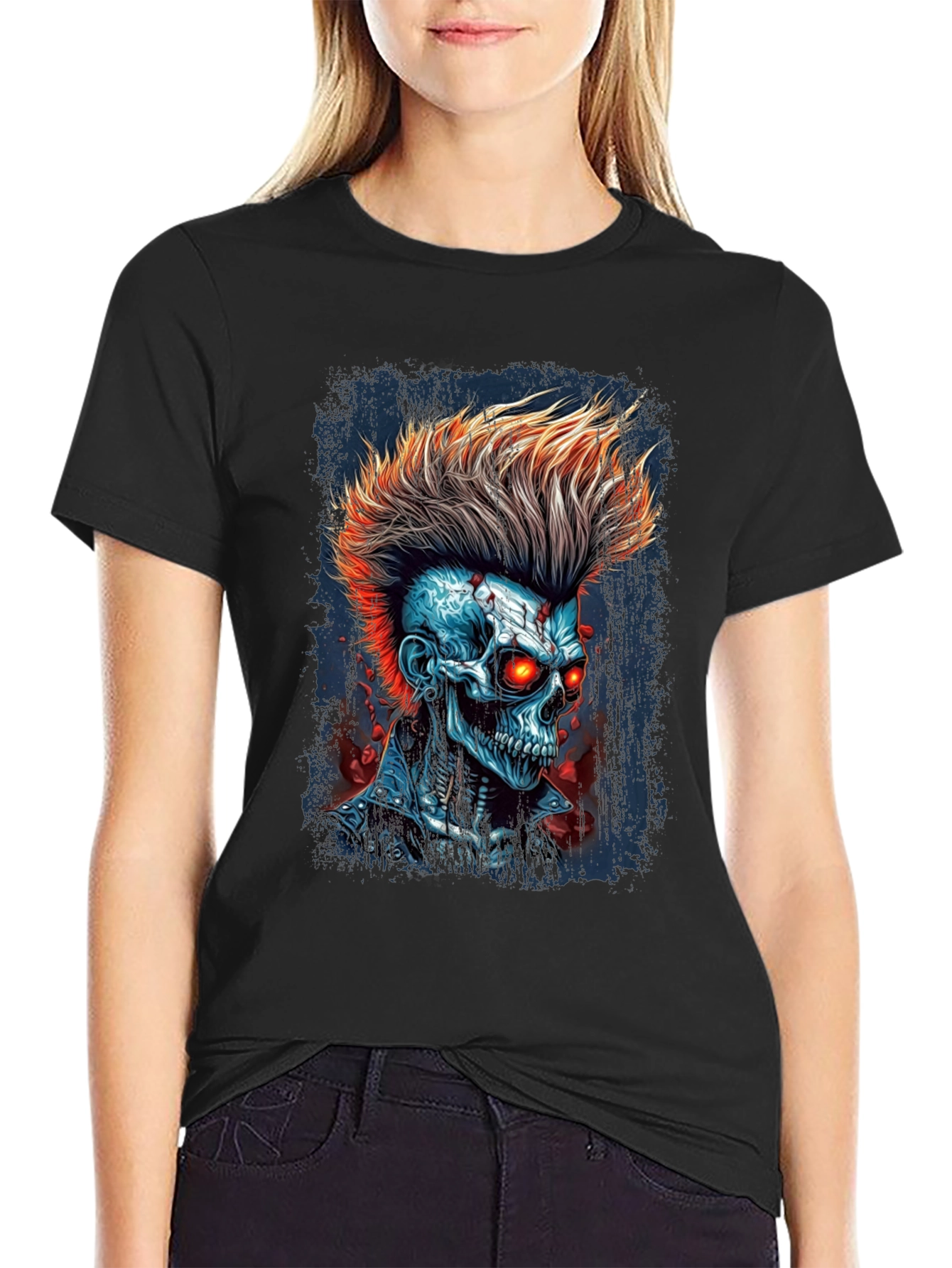 Punk Rock Skeleton T-Shirt - Edgy Graphic Tee