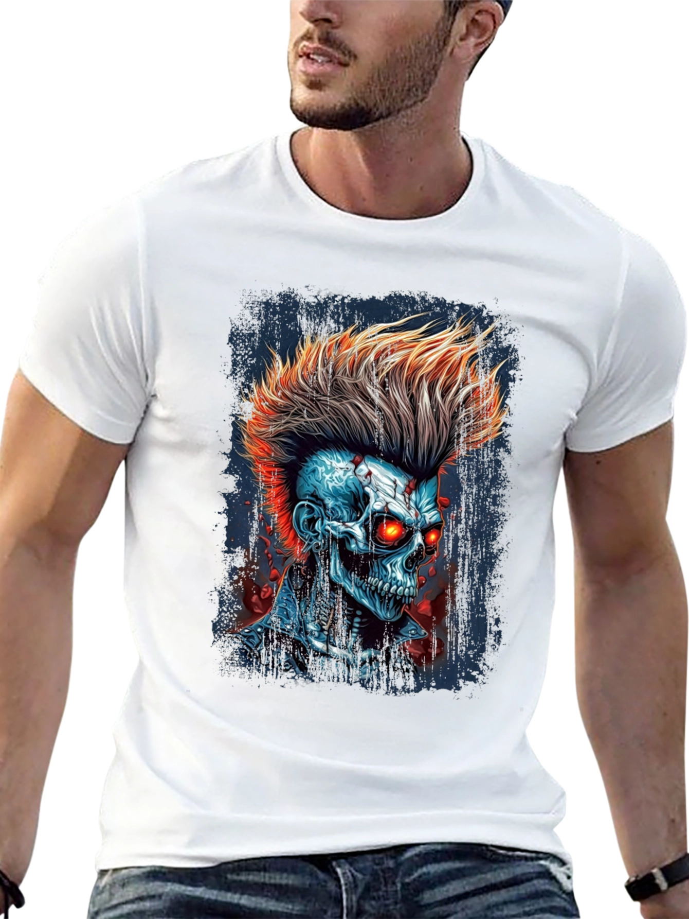 Punk Rock Skeleton T-Shirt - Edgy Graphic Tee