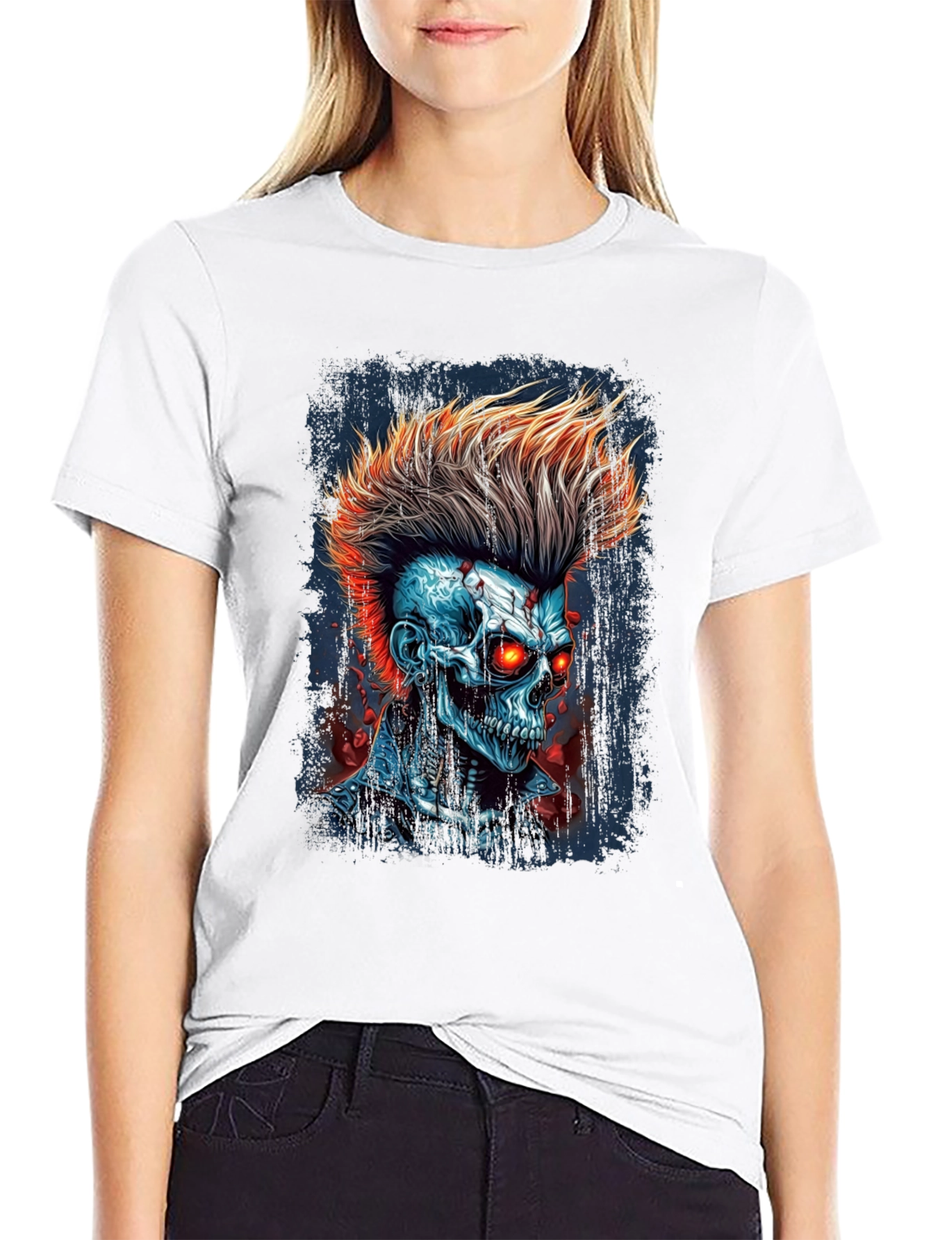 Punk Rock Skeleton T-Shirt - Edgy Graphic Tee
