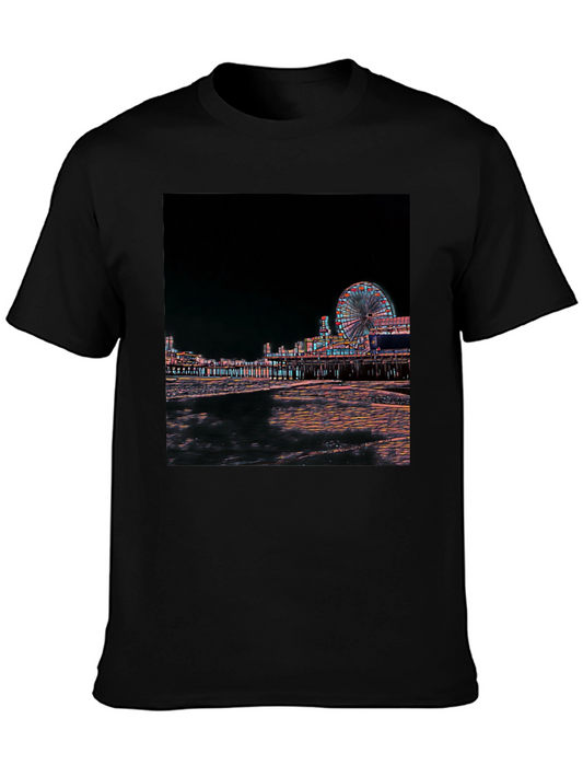 Night Scene Black T-Shirt